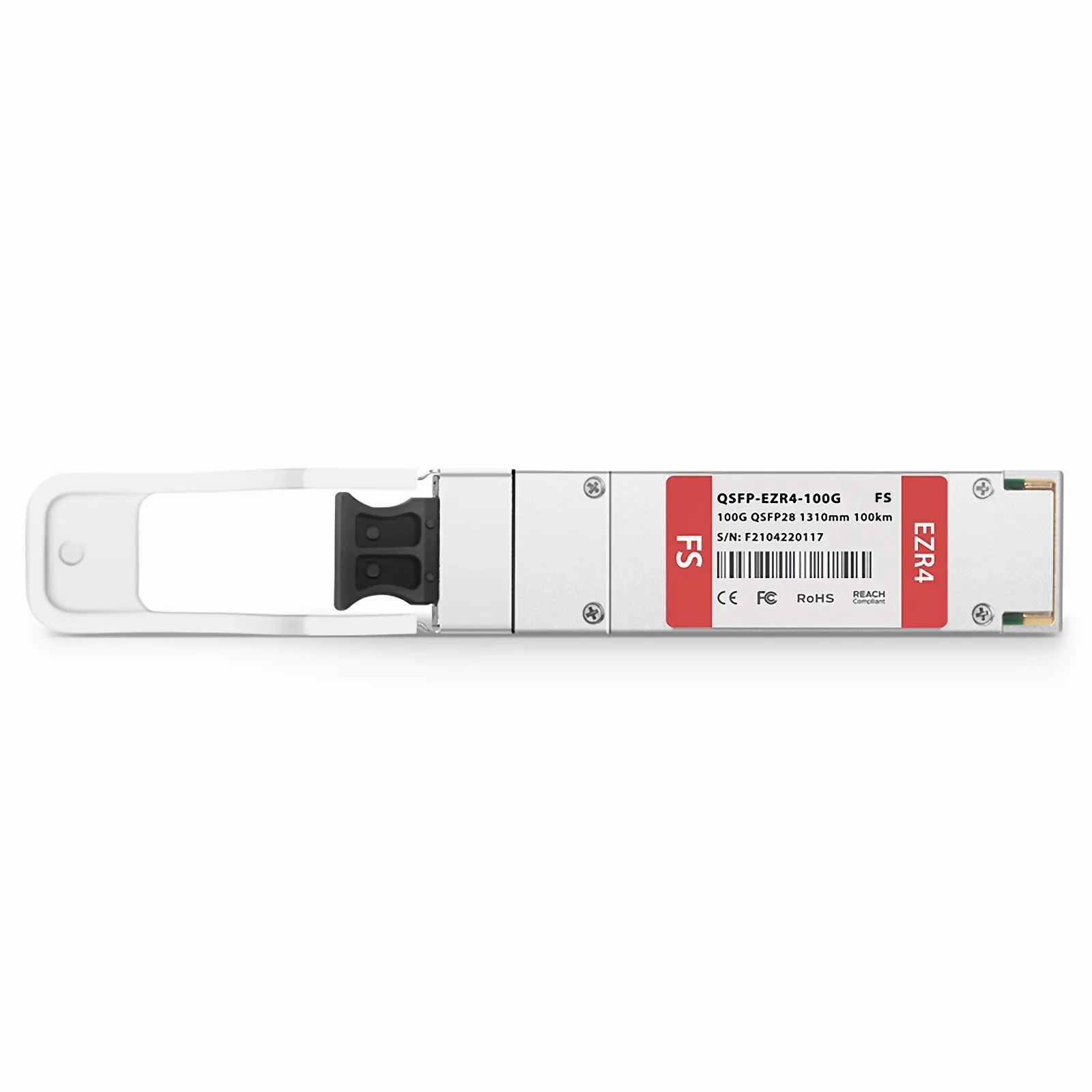 FSスイッチ用 100GBASE-ZR4 QSFP28トランシーバー(1310nm 100km DOM