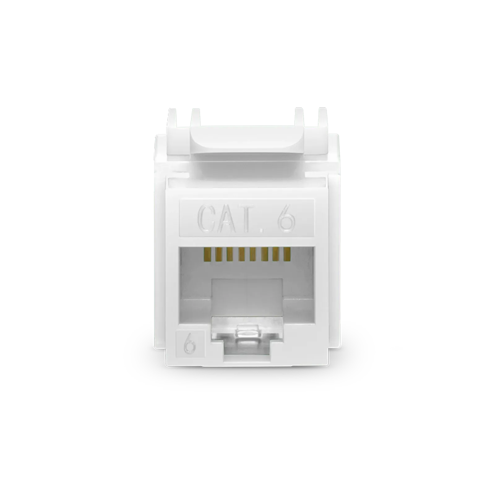 Cat6 RJ45 (8P8C) Unshielded Punch Down Keystone Jack Module, White