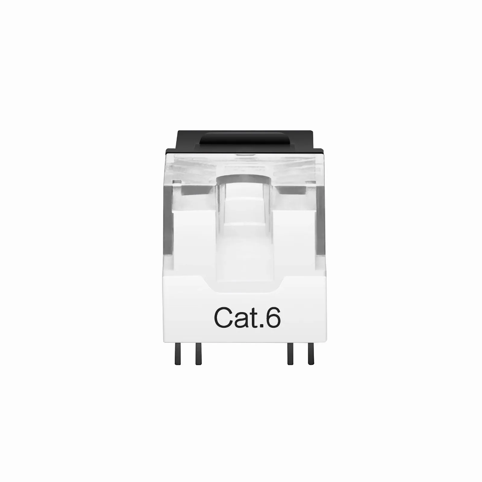 Cat6 RJ45 (8P8C) Unshielded Punch Down Keystone Jack Module, Black