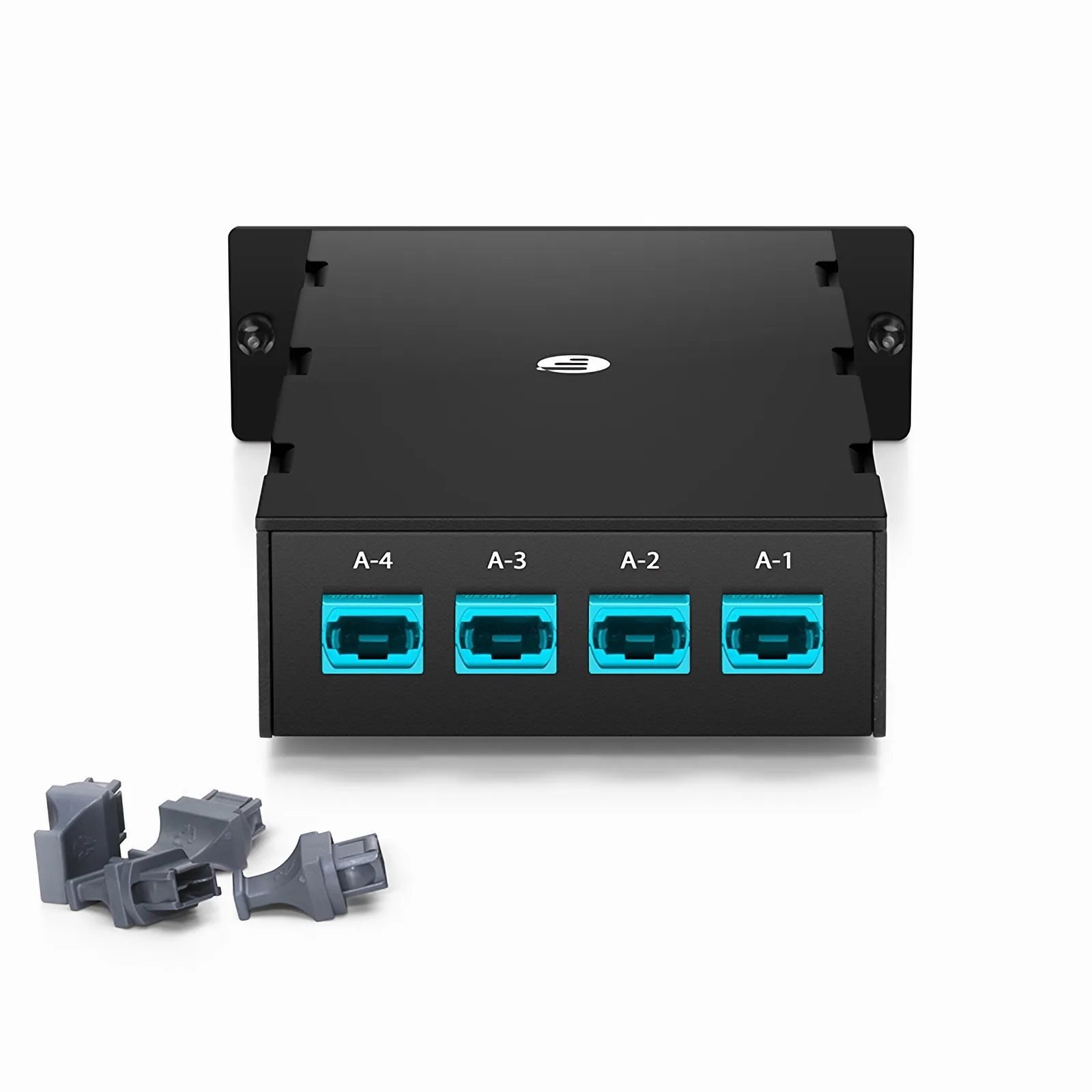 FHD® 4 x MTP®-8 Mesh Cassette, 32 Fibers OM4 Multimode, Universal, 4 x 8F MTP® to 4 x 8F MTP® (Aqua), 0.35dB Max.