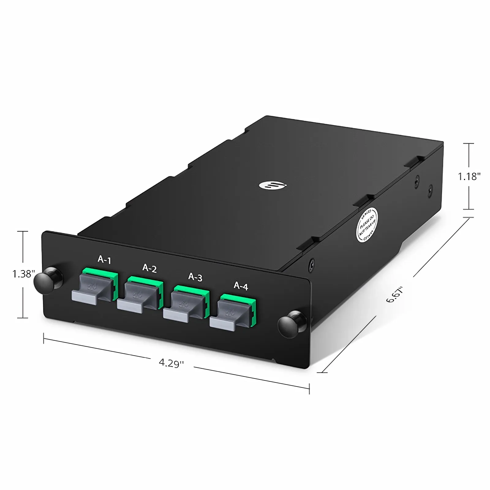 FHD&reg; 4 x MTP&reg;-8 Mesh Cassette, 32 Fibers OS2 Single Mode, Universal, 4 x 8F MTP&reg; to 4 x 8F MTP&reg; (Green), 0.35dB Max.