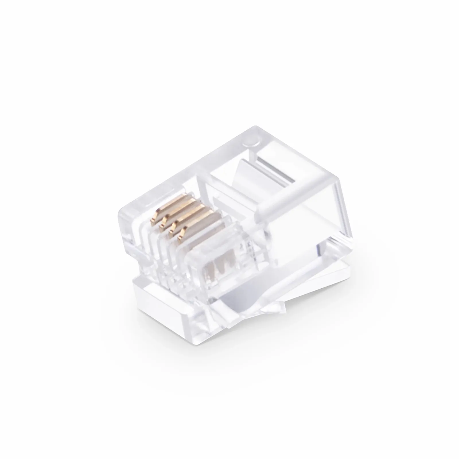 RJ11 6P4C Telephone Modular Plug, 50pcs/Pack
