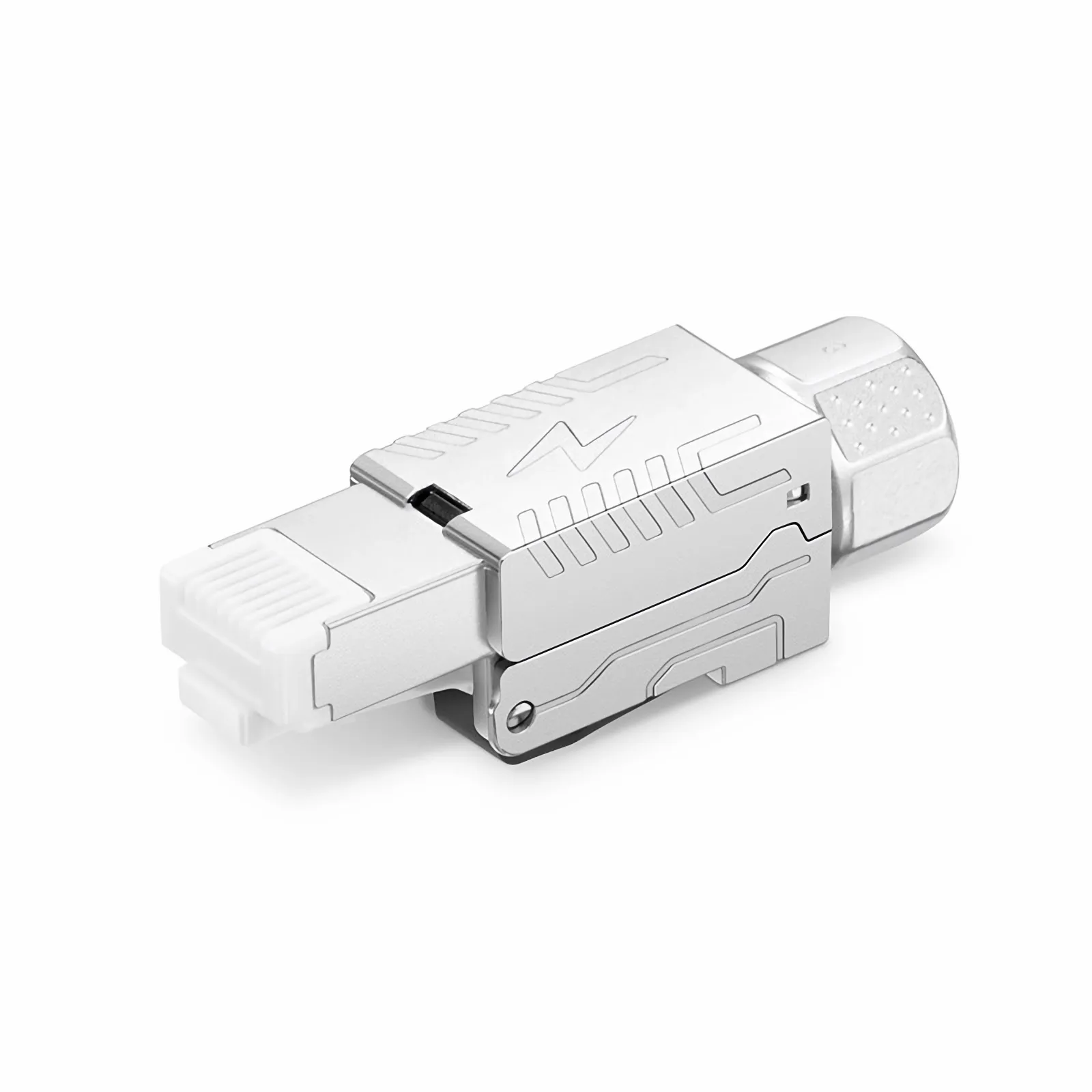 Cat7 RJ45 モジュラープラグ(ツールフリー)シールド付きネットワーク