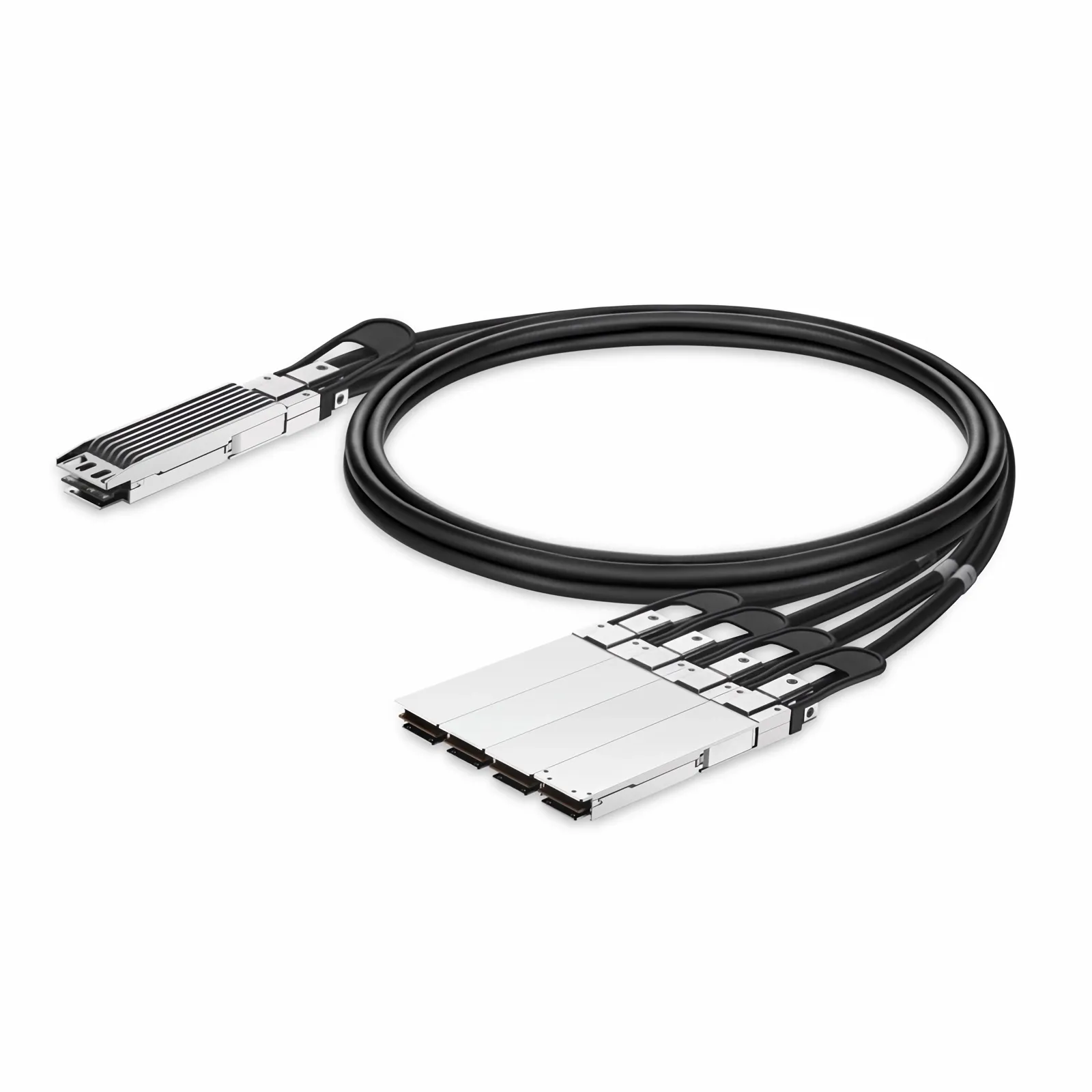 2m (7ft) NVIDIA/Mellanox MCP7Y50-N002 Compatible 800G OSFP 8 x 100G PAM4 IHS/Finned Top to 4 x 200G OSFP 2 x 100G PAM4 RHS/Flat Top InfiniBand NDR Passive Copper Breakout Cable