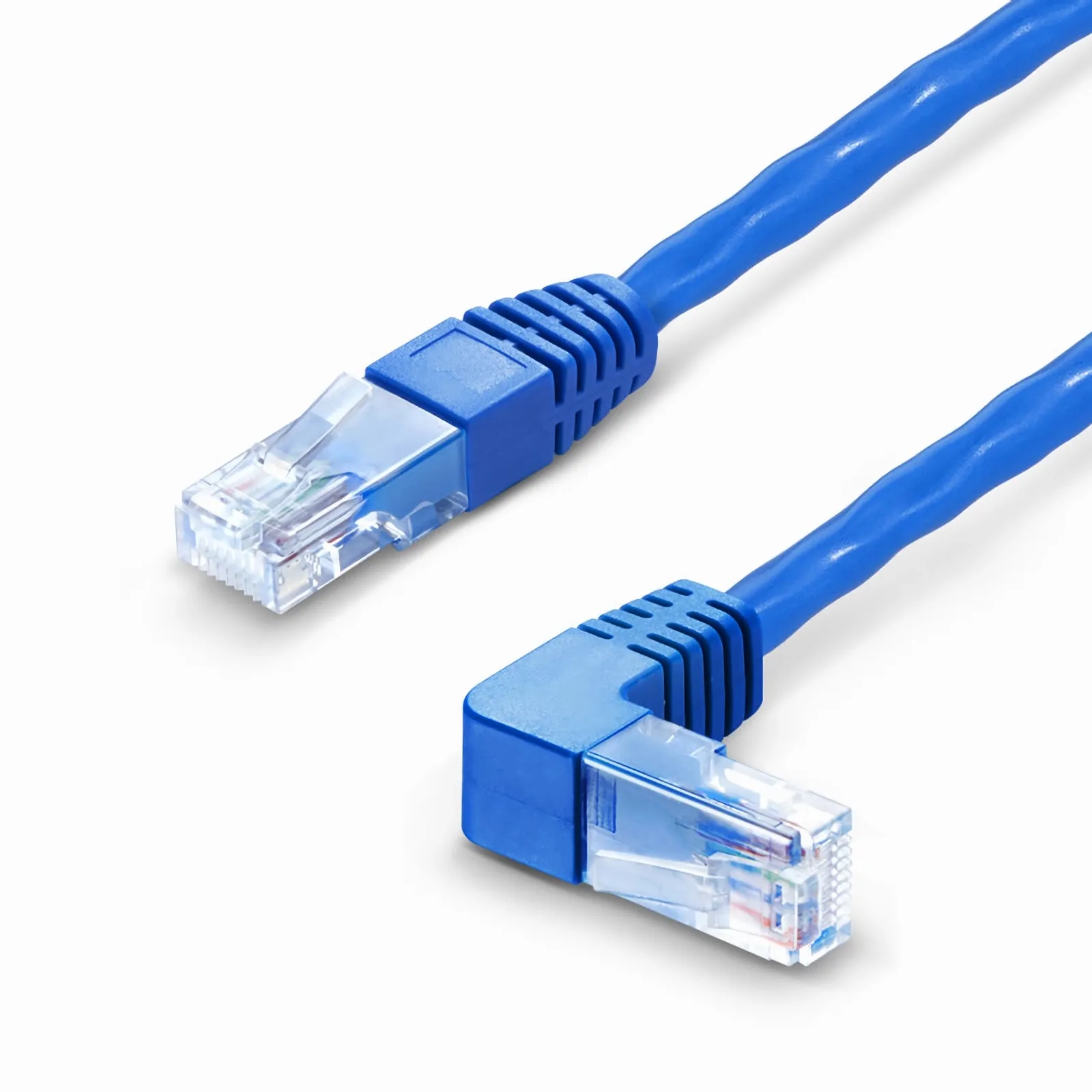 1ft (0.3m) 90 Degree Cat6 26AWG Snagless Unshielded (U/UTP) PVC CM