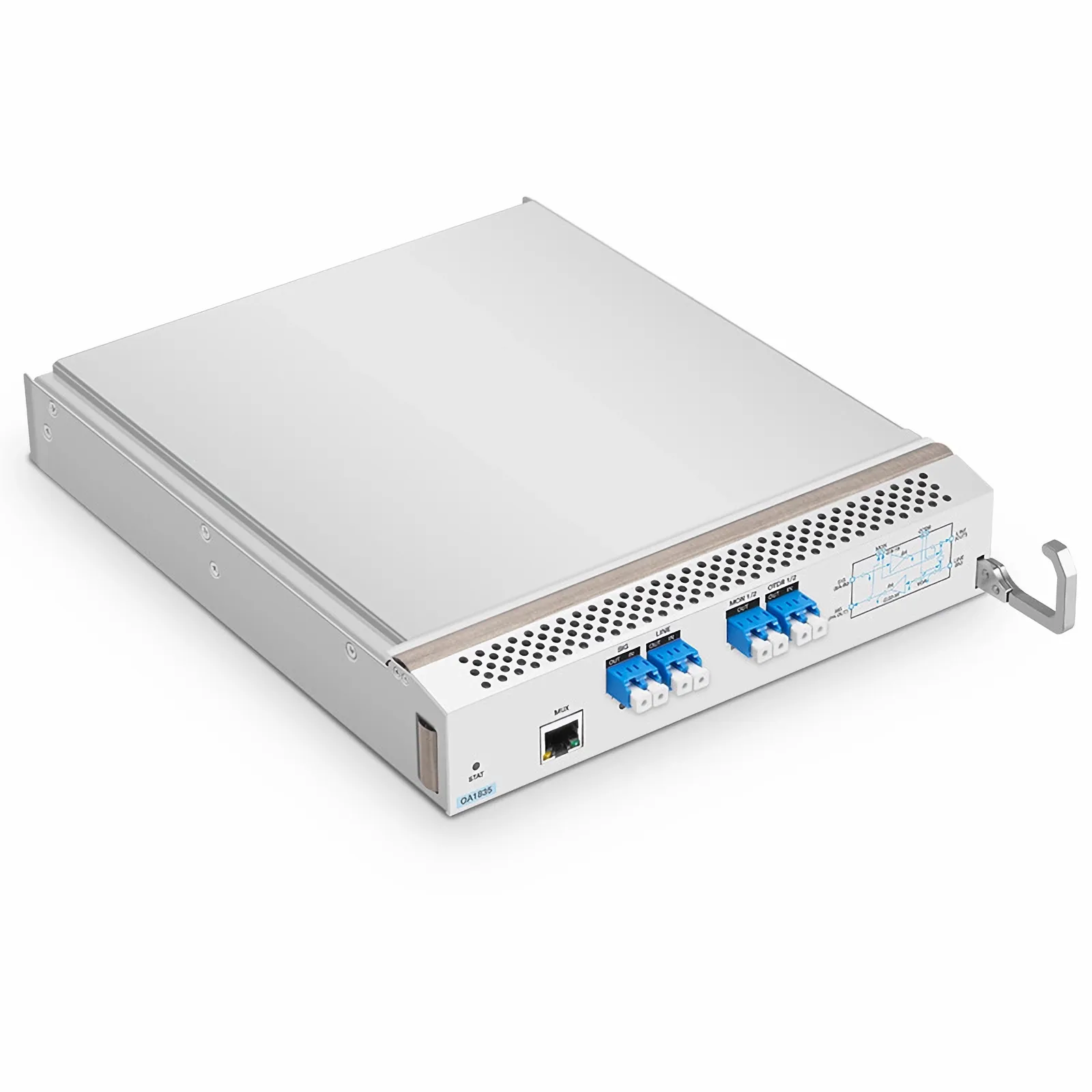 D7000 OA1835, DWDM EDFA Bidirectional Amplifier with PA 22-35dB and BA 8-18dB Gain, 21.5dBm Output for D7000 Series Managed Chassis, with Built in OSC, VOA