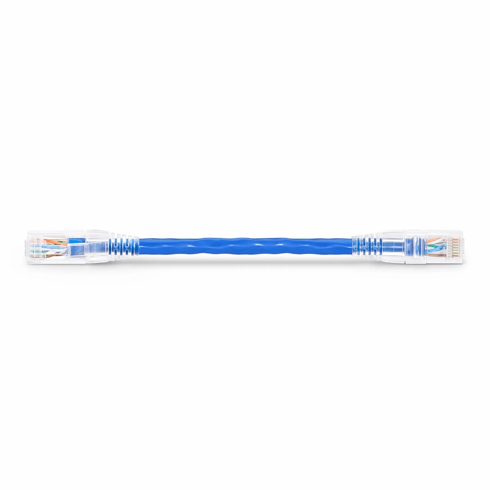 6in (0.15m) Cat6a 24AWG Snagless Unshielded (U/UTP) LSZH Ethernet Network Patch Cable, Blue