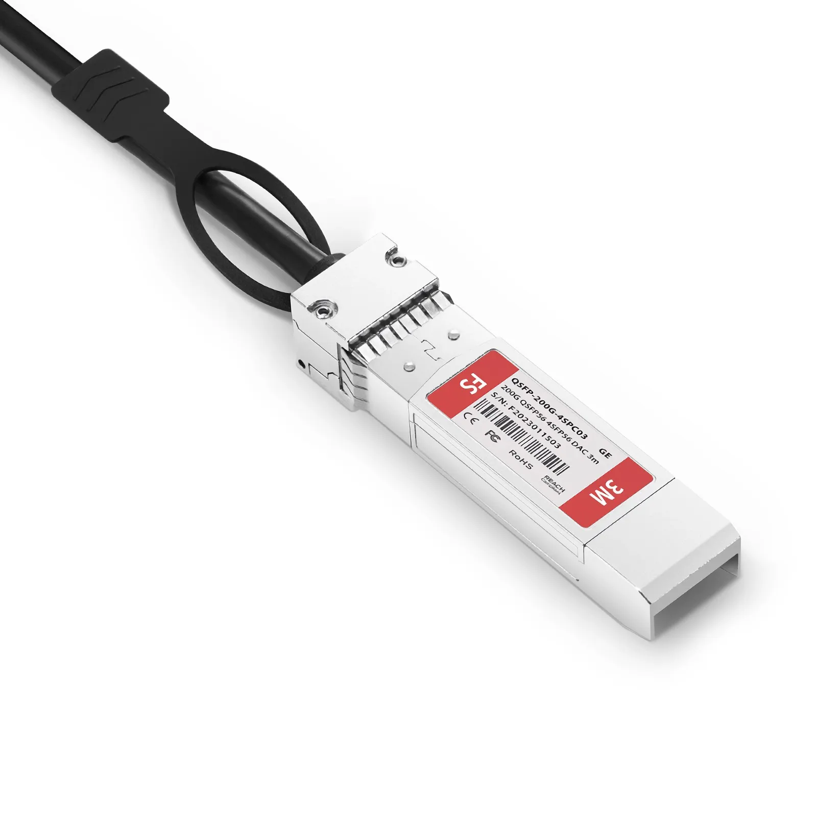 Customized 200G QSFP56 to 4 x 50G SFP56 Passive Copper Breakout Cable