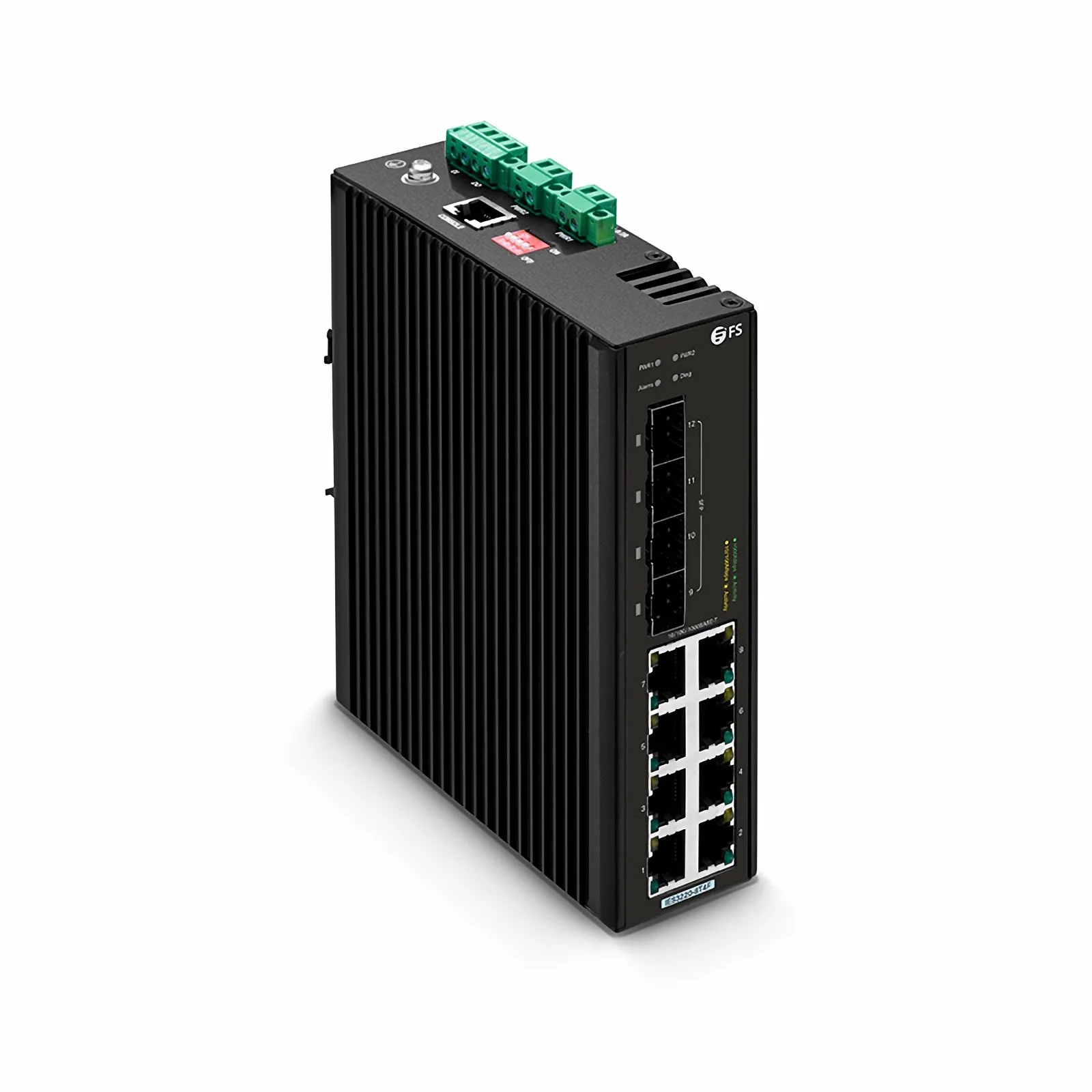 IES3220-8T4F、8ポート ギガビットイーサネットL2+マネージド産業用