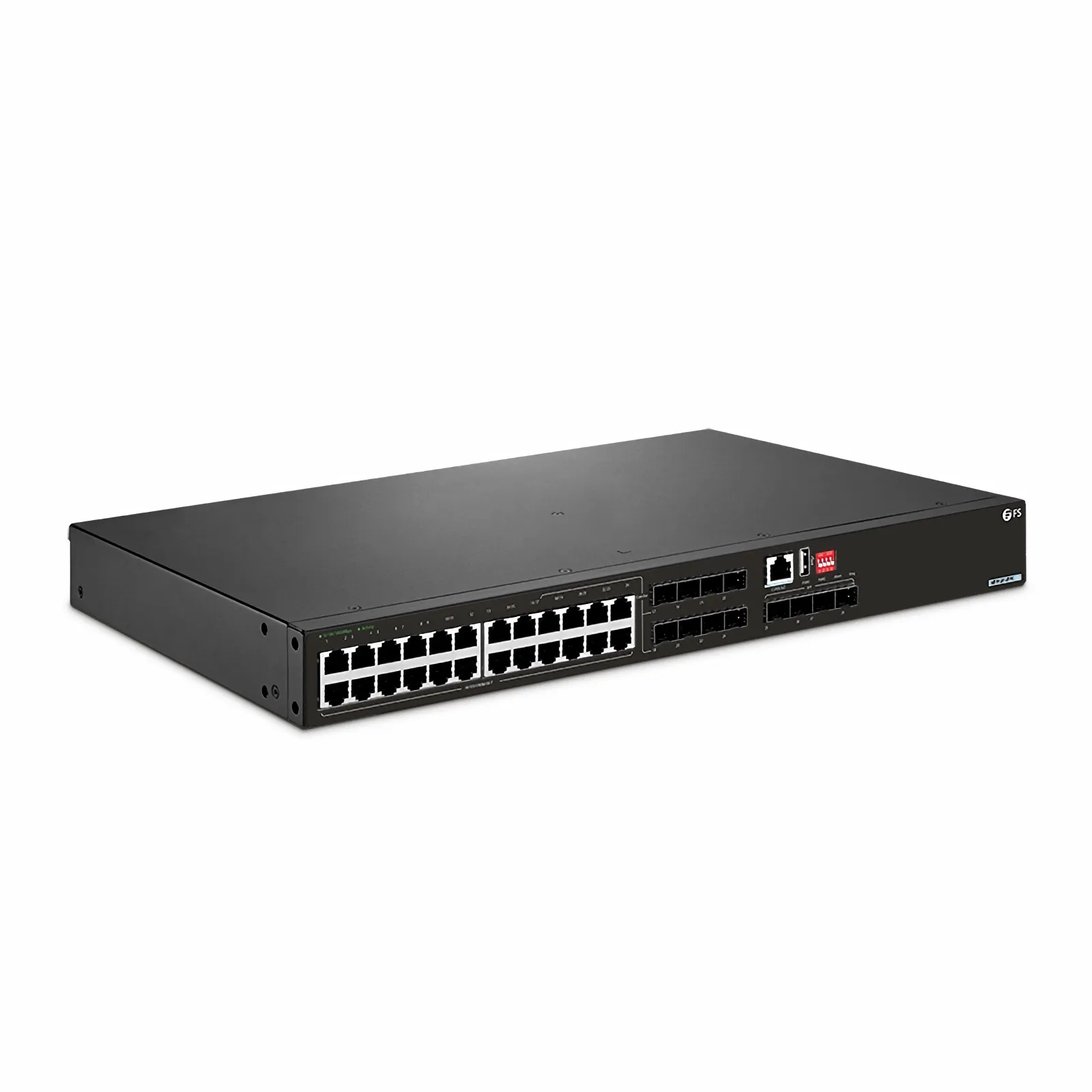 IES5120-28TS, 24-Port Gigabit Ethernet L2+ Managed Industrial Switch, 16 x 10/100/1000BASE-T, with 8 x 1Gb RJ45/SFP Combo and 4 x 1/10Gb SFP+, Wide-Temp