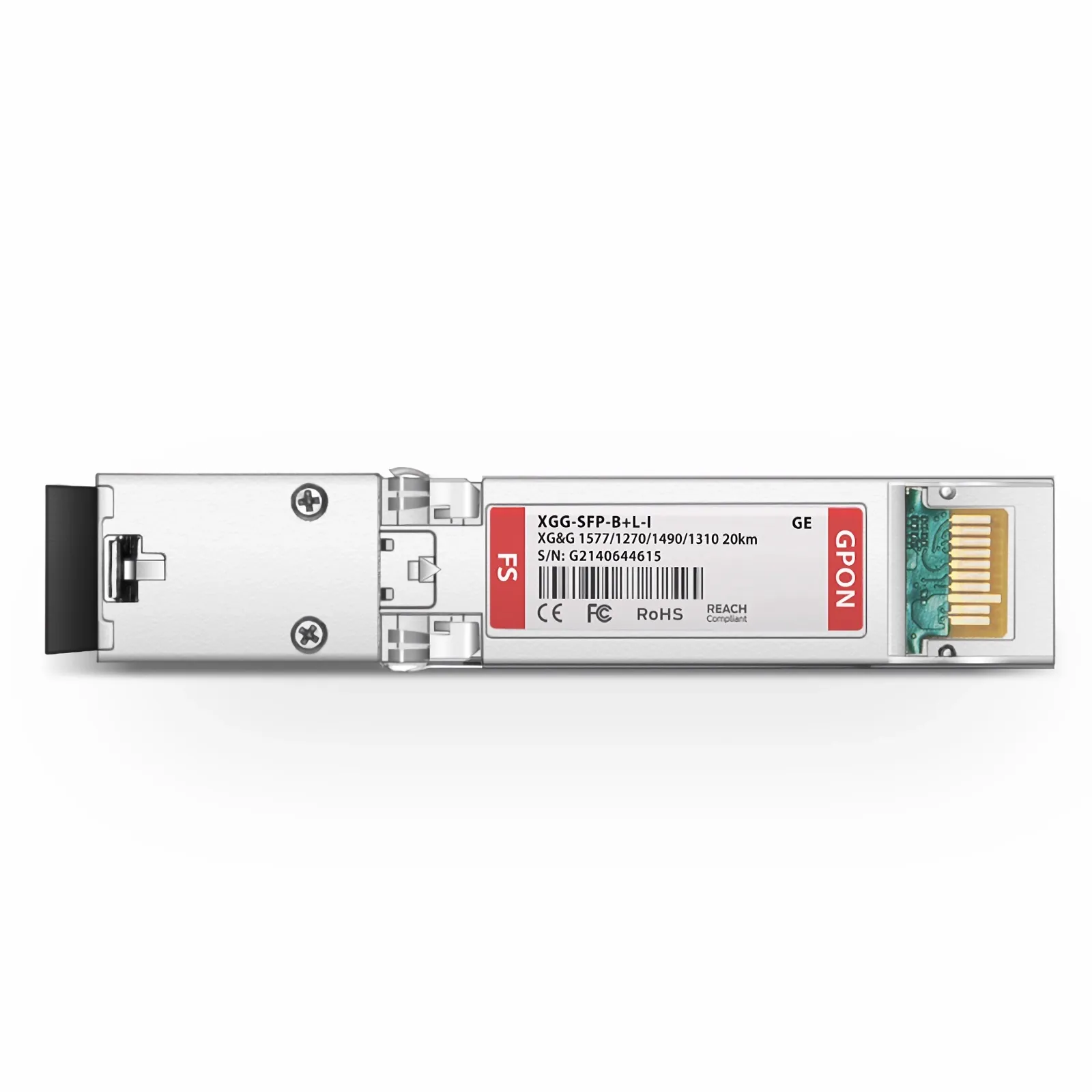 Generic Compatible XG-PON&GPON Combo OLT SFP+ 1577nm-TX/1270nm-RX and 1490nm-TX/1310nm-RX Class B+ 20km Simplex SC/UPC SMF Transceiver Module (Industrial)