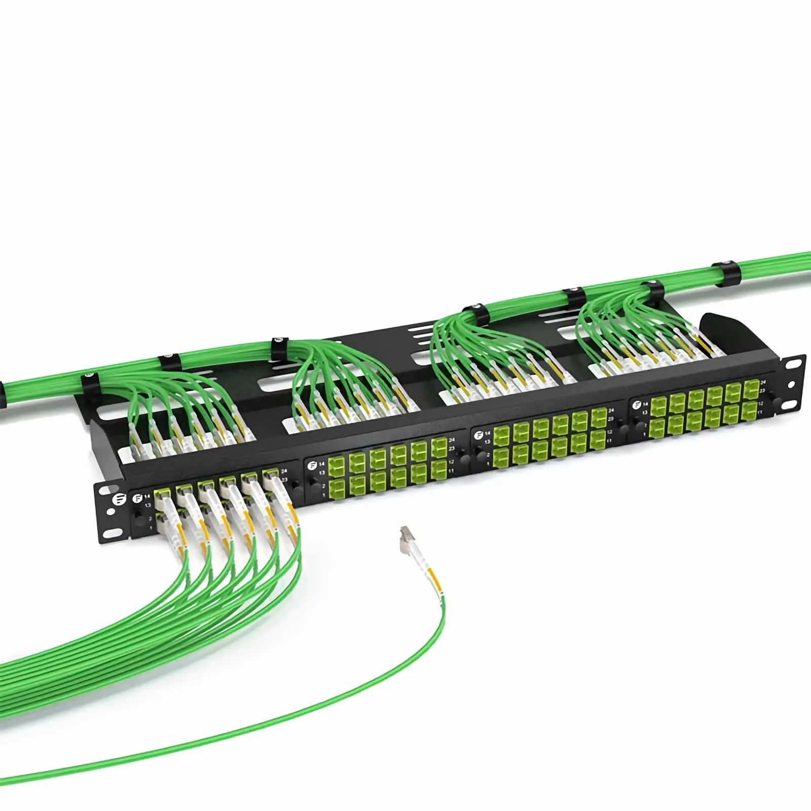 FHD® Fiber Adapter Panel, 24 Fibers OM5 Multimode, 12x LC UPC