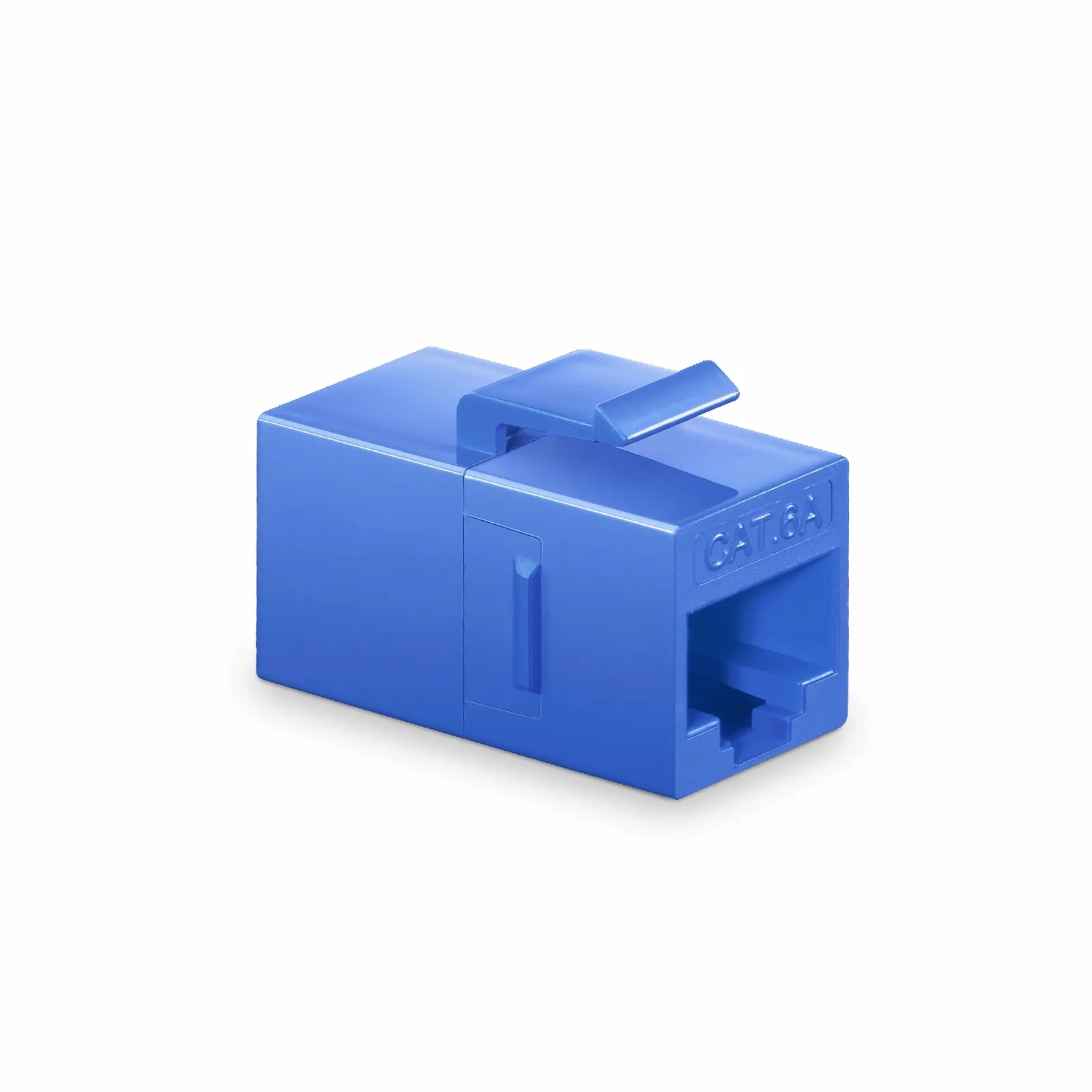 Cat6a Keystone RJ45 Coupler, Unshielded, Female to Female Insert