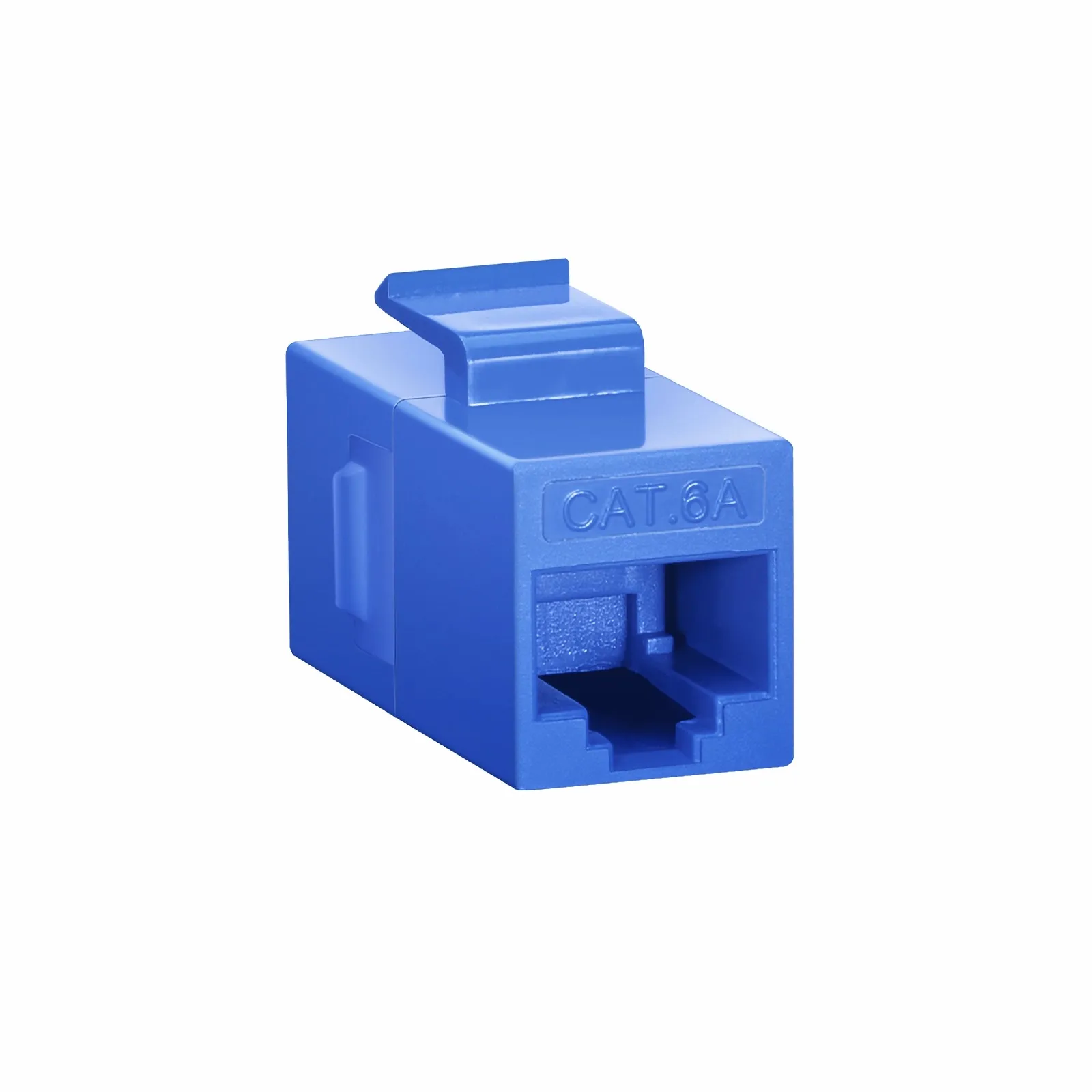 Cat6a Keystone RJ45 Coupler, Unshielded, Female to Female Insert Inline Coupler - Blue (12pcs/Pack)