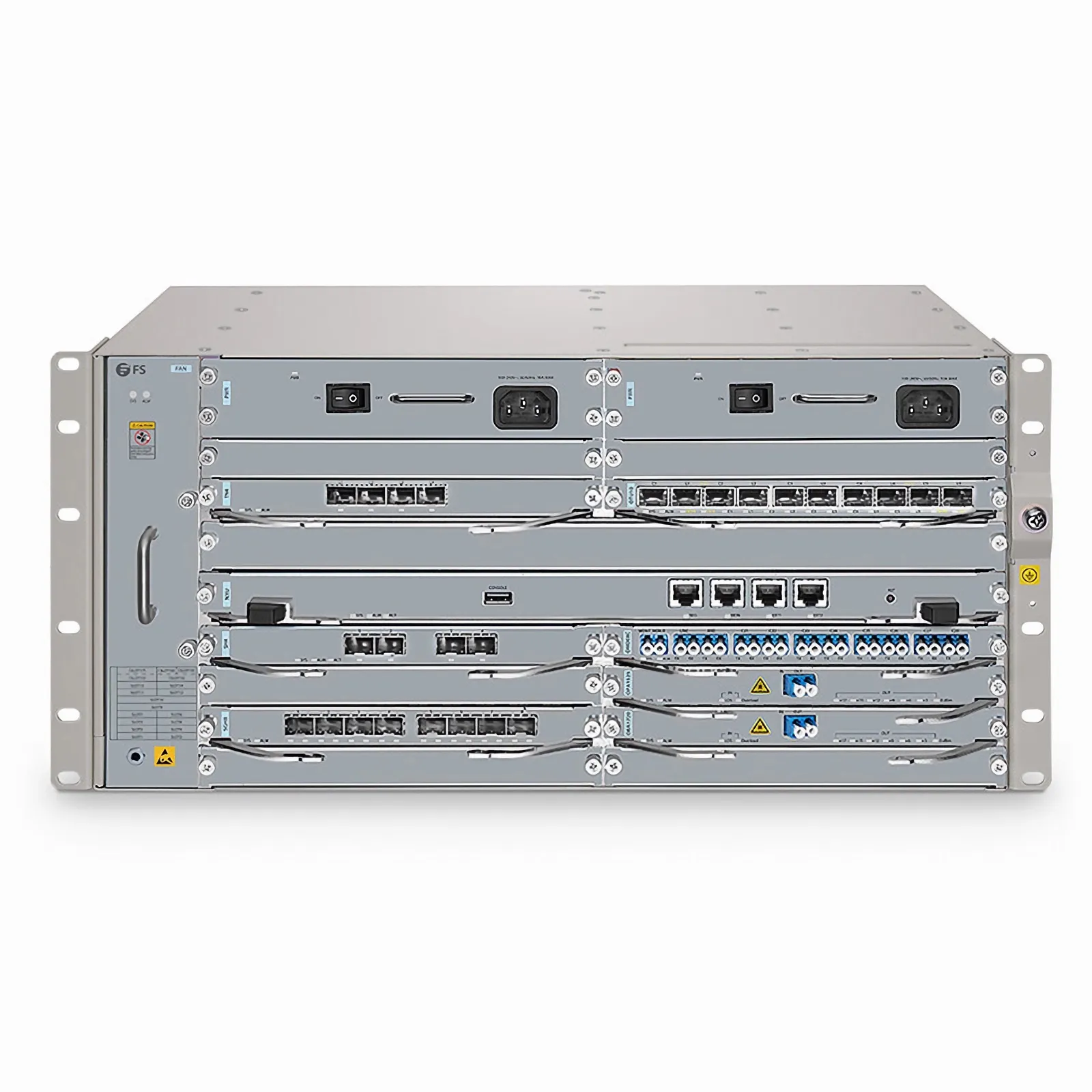 MS8100-CH5U, 12 Slots 5U Managed Unloaded Chassis, with MS-OTN Architecture, Support OTN/PTN/SDH, Redundant AC PSUs, Support FCP MS Management