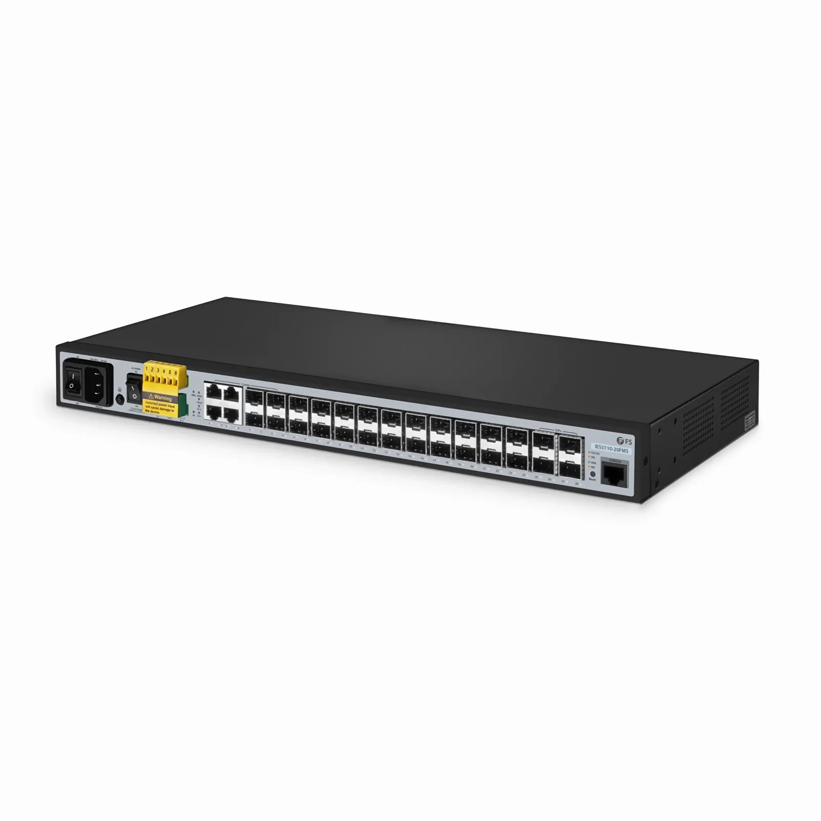 IES5110-20FMS, 20-Port Ethernet L2+ Managed Industrial Switch, 10 x 1Gb SFP, 10 x 1/2.5Gb SFP, with 4 x 1Gb RJ45/SFP Combo, 4 x 10Gb SFP+, Wide-Temp