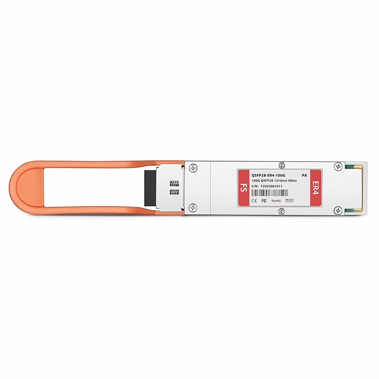 Customized 100GBASE-ER4L QSFP28 4 x 25G NRZ 1310nm 40km Duplex LC/UPC SMF Transceiver Module