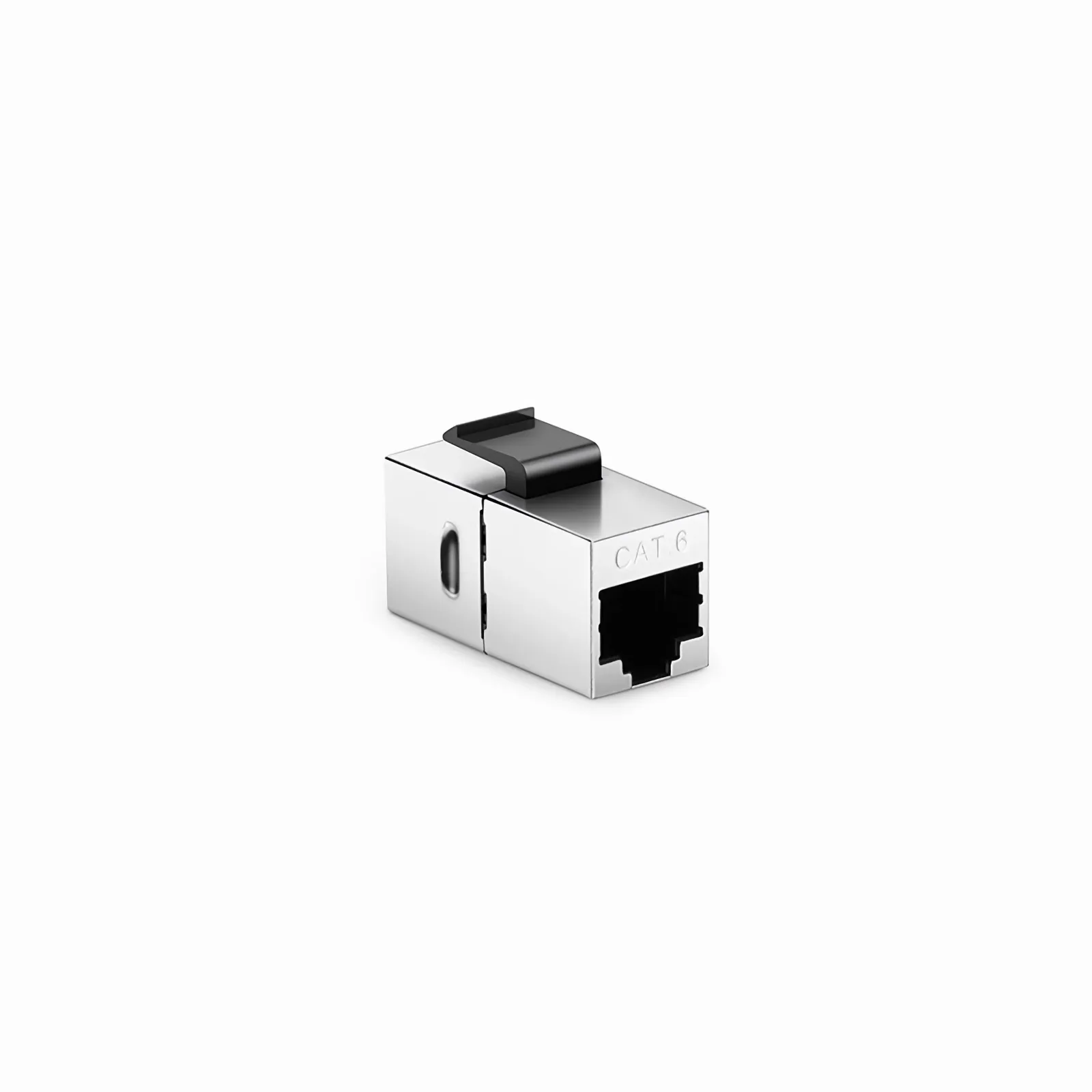 Cat6 Keystone RJ45 Coupler, Shielded, Silver, 12-Pack - FS.com