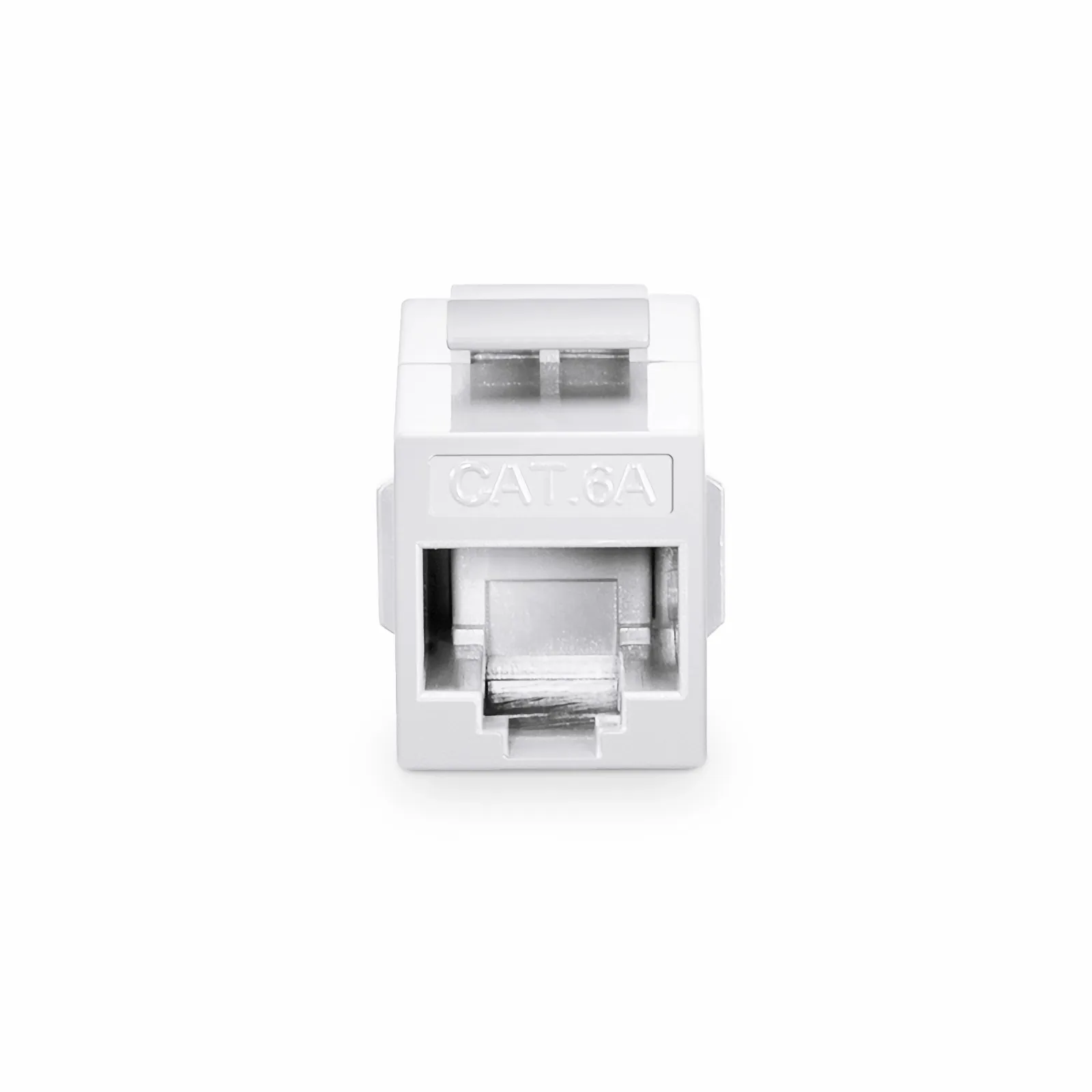 Cat6a Keystone RJ45 Coupler, Unshielded, Female to Female Insert