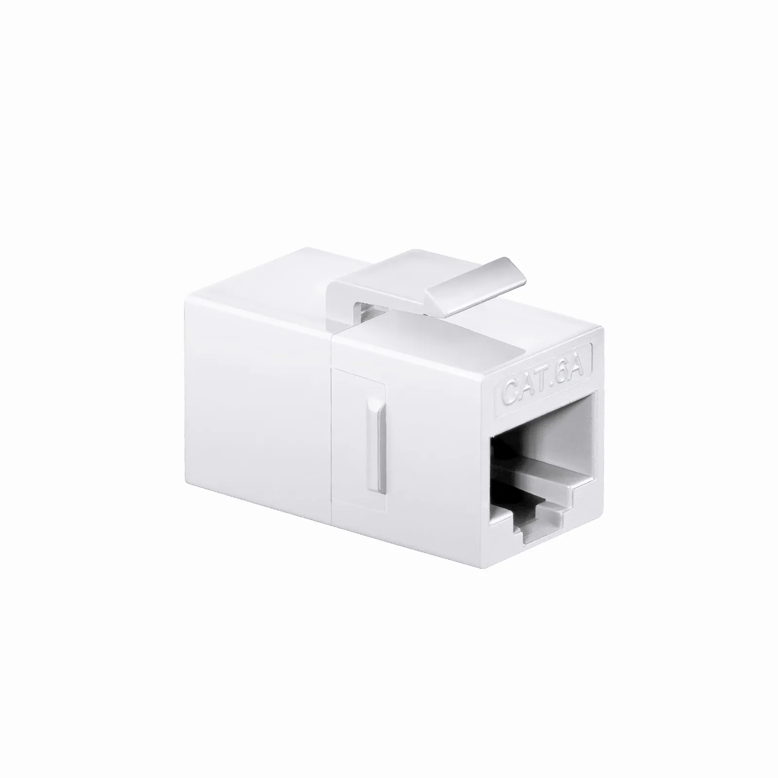 Cat6a Keystone RJ45 Coupler, Unshielded, Female to Female Insert