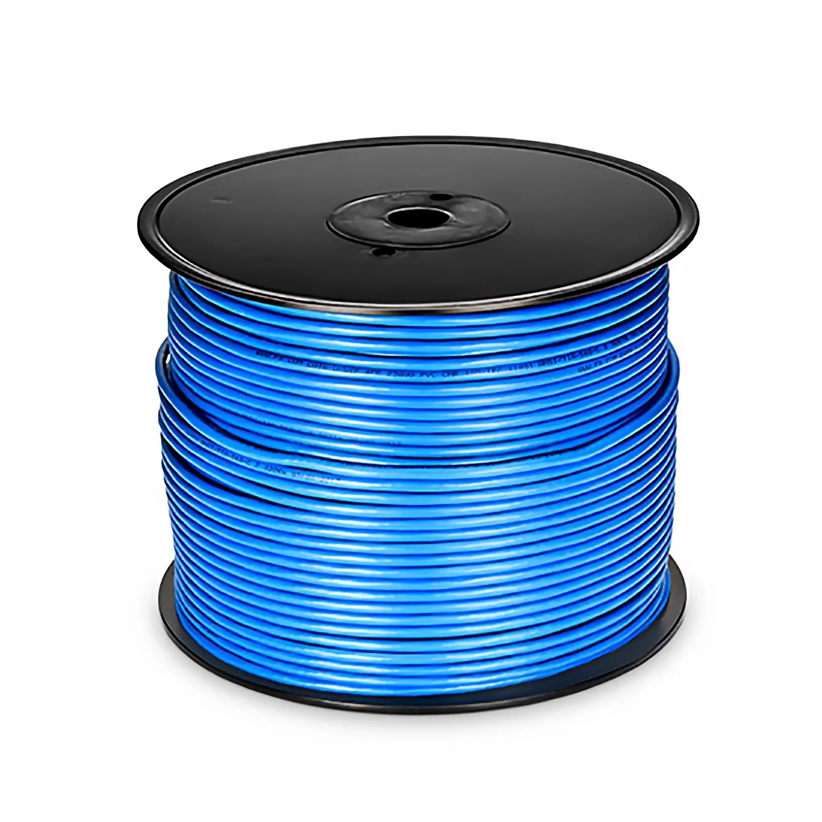 Cat5e Ethernet Bulk Cable, 1000ft (305m), 24AWG Solid Pure Bare Copper Wire, 350MHz, Unshielded (UTP), PVC CMR, with Reel (Blue)