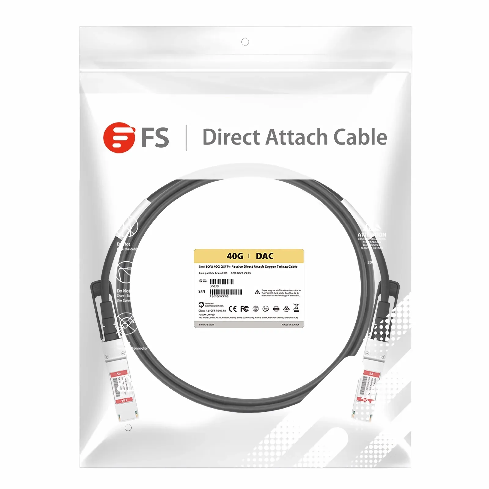 H3C LSWM1QSTK1 40G QSFP+ Passive DAC Cable - FS.com