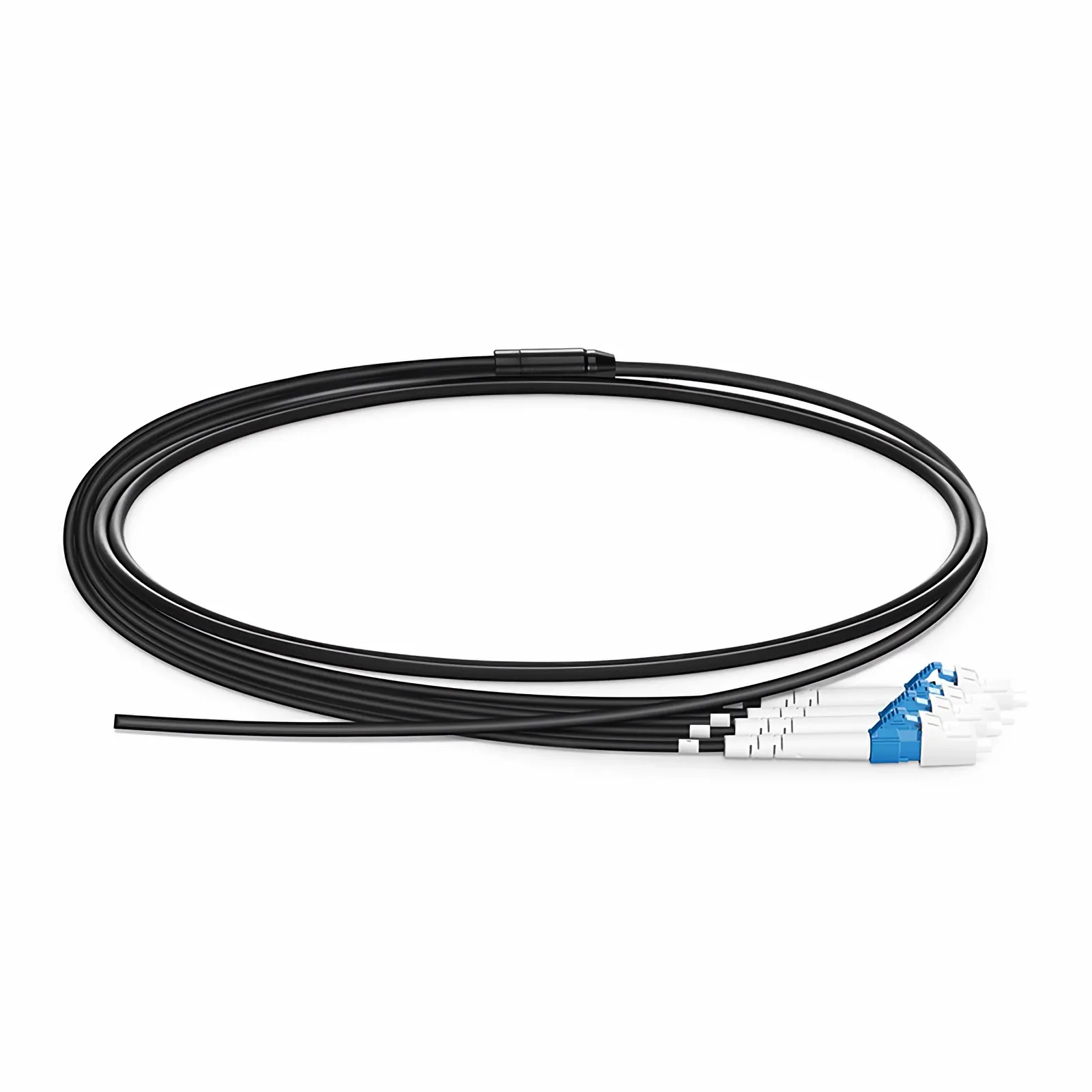 Customized 2-24 Fibers OS2 Single Mode LC/SC/FC/ST/LSH Industrial Armored Fiber Optic Pigtail