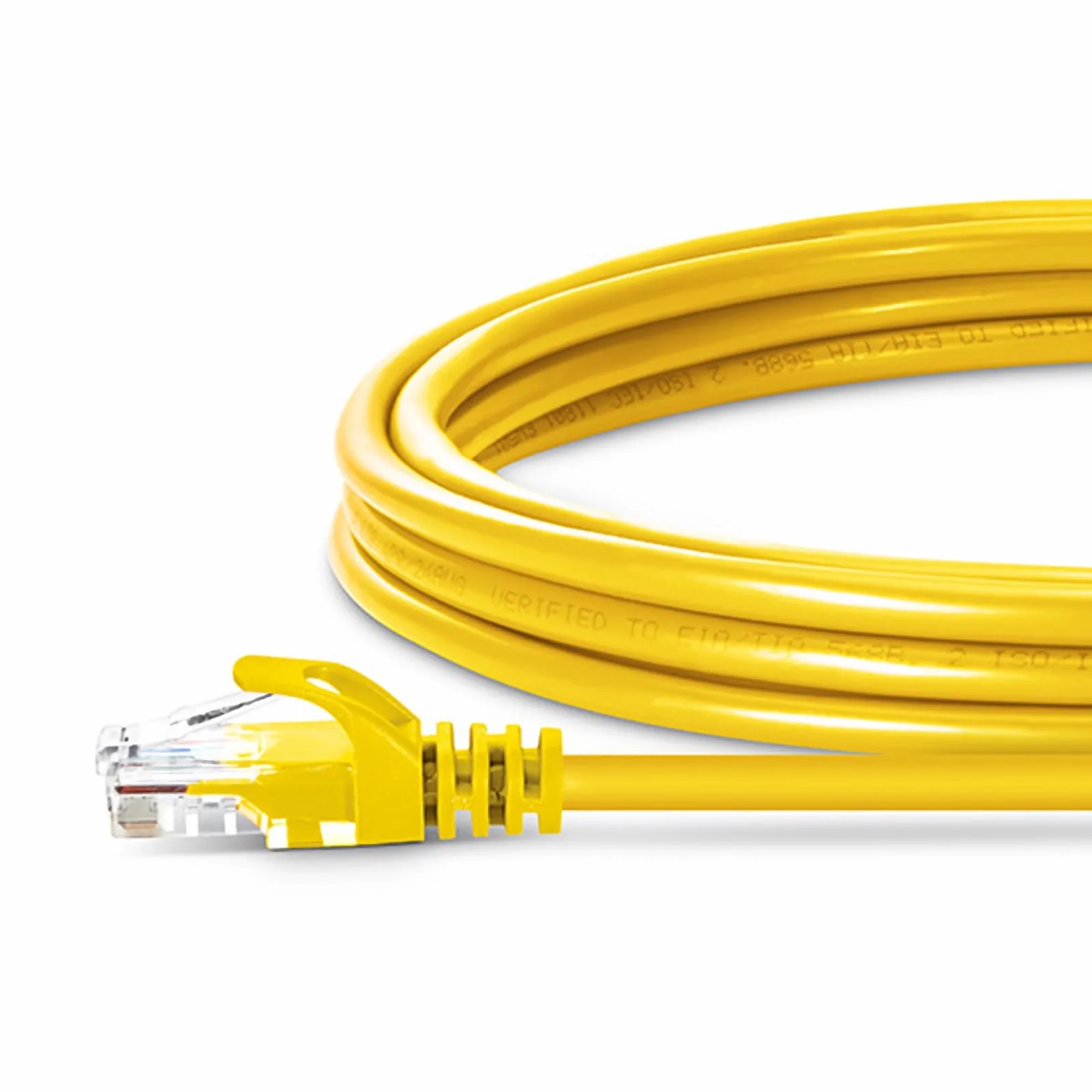23ft Cat5e Snagless Unshielded Ethernet Patch Cable, Yellow - FS.com