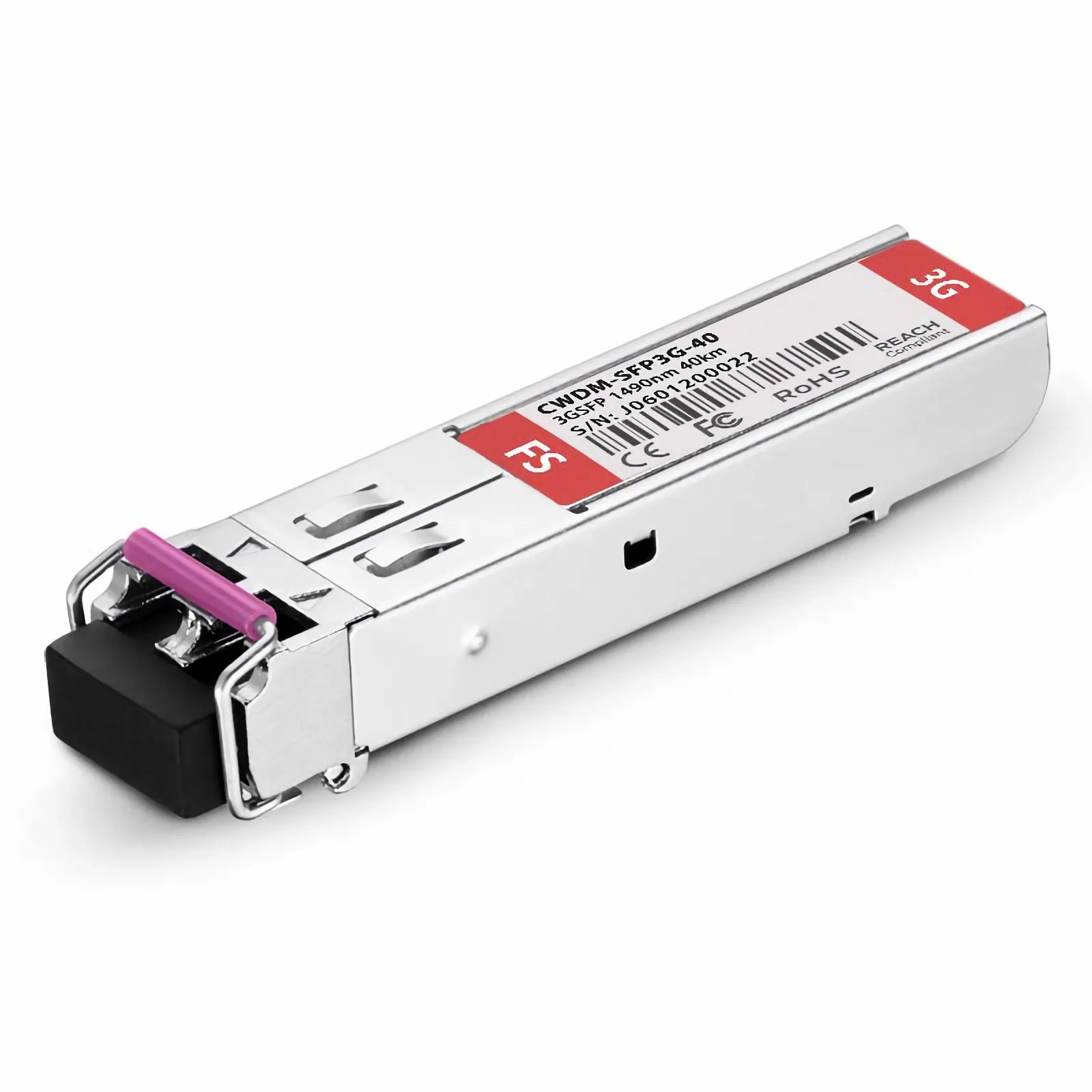 3Gb/s MSA CWDM SFP 1490nm 40km Duplex LC SMF Transmitter & Receiver Video Pathological Patterns Transceiver Module for SD/HD/3G-SDI