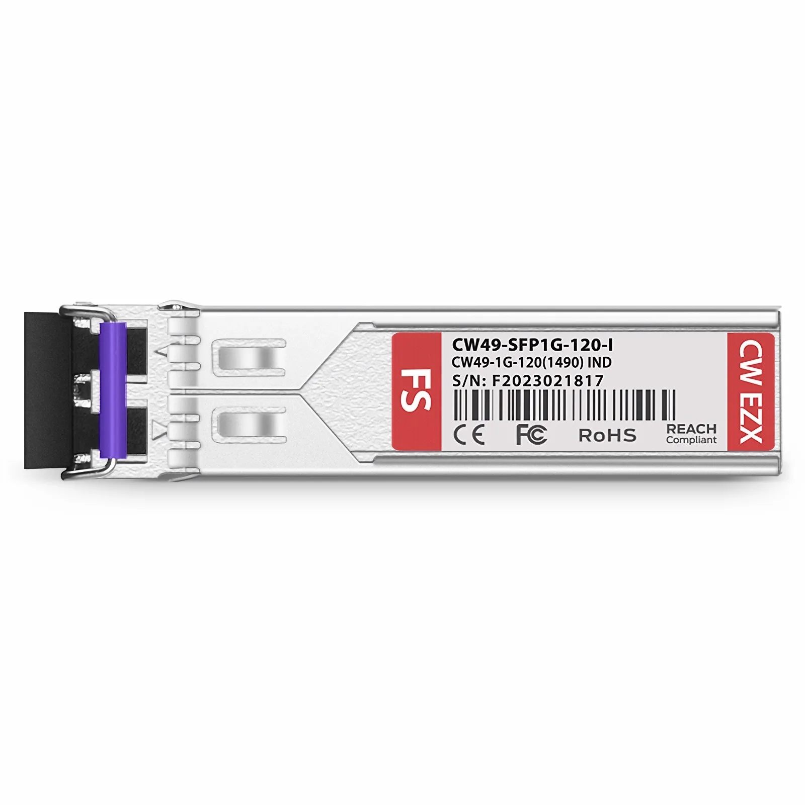 Cisco Compatible SFP 1000BASE-CWDM 1490nm 120km Duplex LC/UPC SMF Transceiver Module (Industrial)