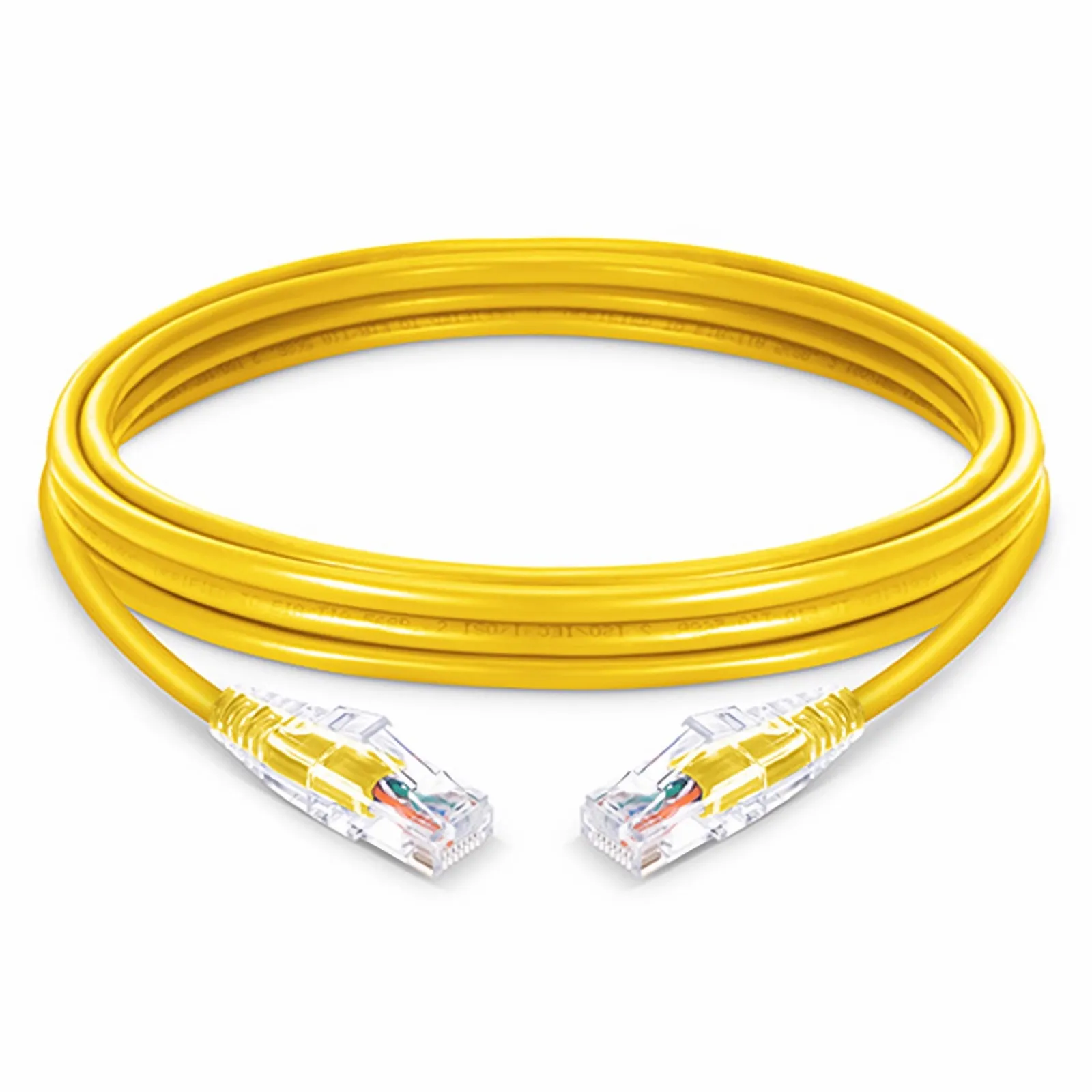 23ft Cat5e Snagless Unshielded Ethernet Patch Cable, Yellow - FS.com