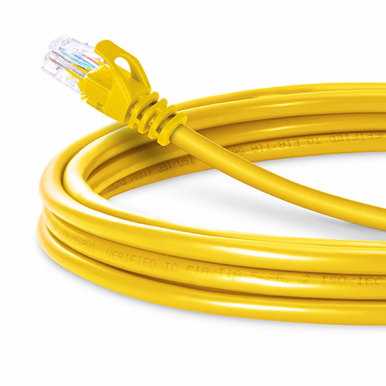 23ft Cat5e Snagless Unshielded Ethernet Patch Cable, Yellow - FS.com