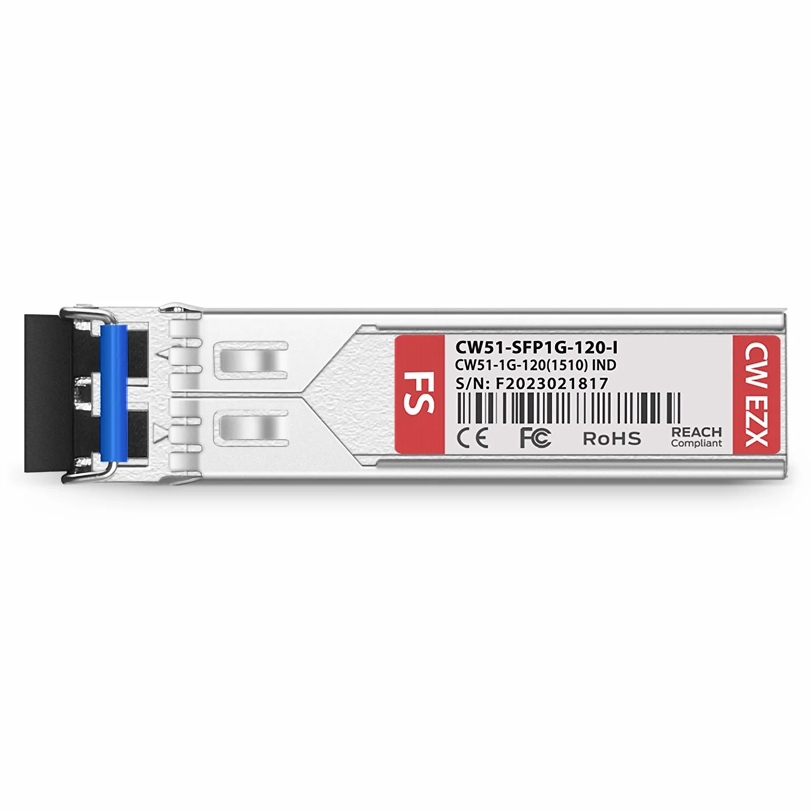 Cisco Compatible SFP 1000BASE-CWDM 1510nm 120km Duplex LC/UPC SMF Transceiver Module (Industrial)
