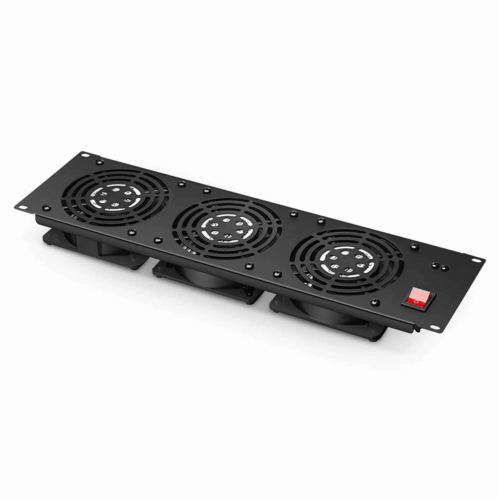 水平ラックマウント3Uファンパネル(3ファン、電源スイッチ付き) - FS