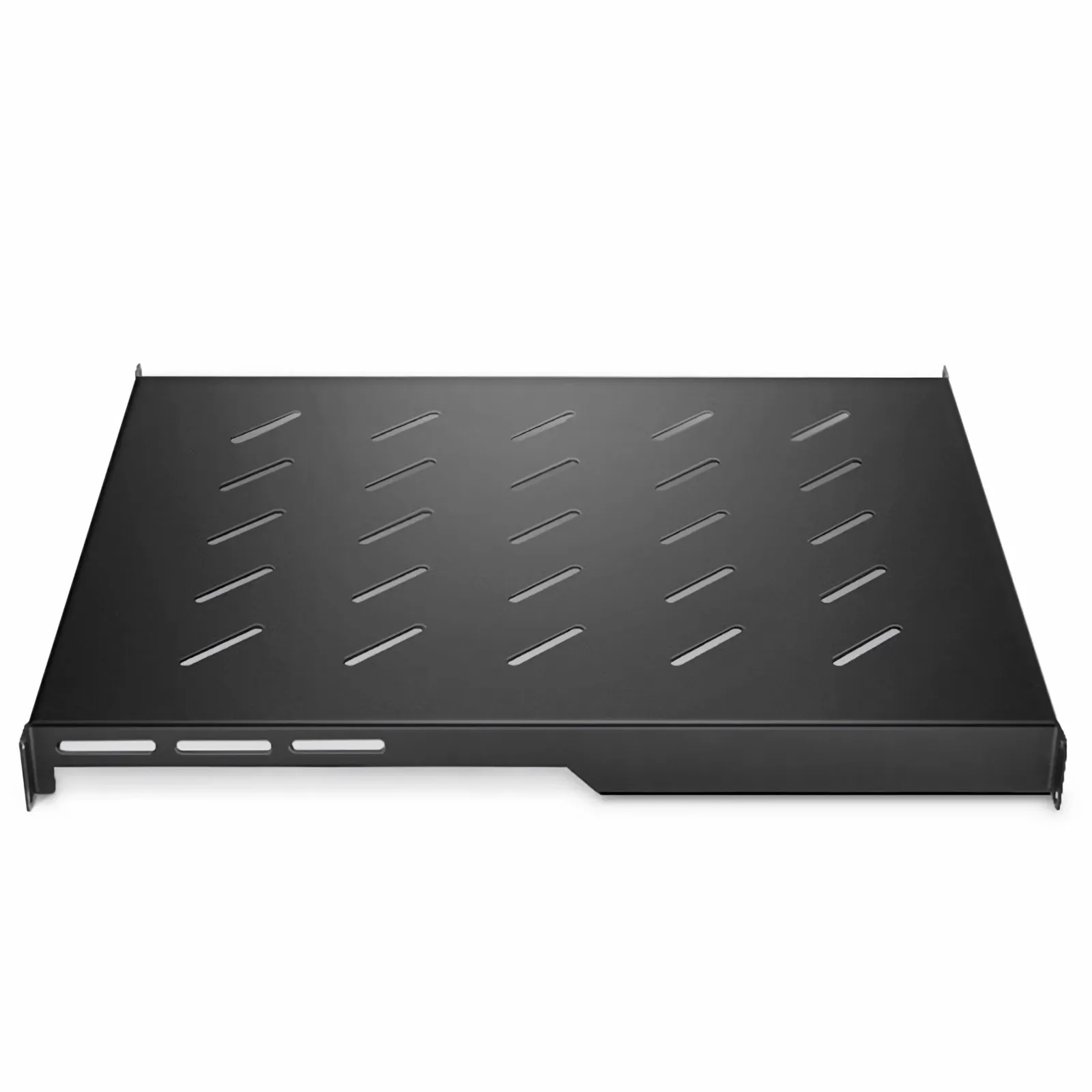 1U 19インチ ベント式カンチレバー固定棚、SPCC、21インチ(550mm)の深