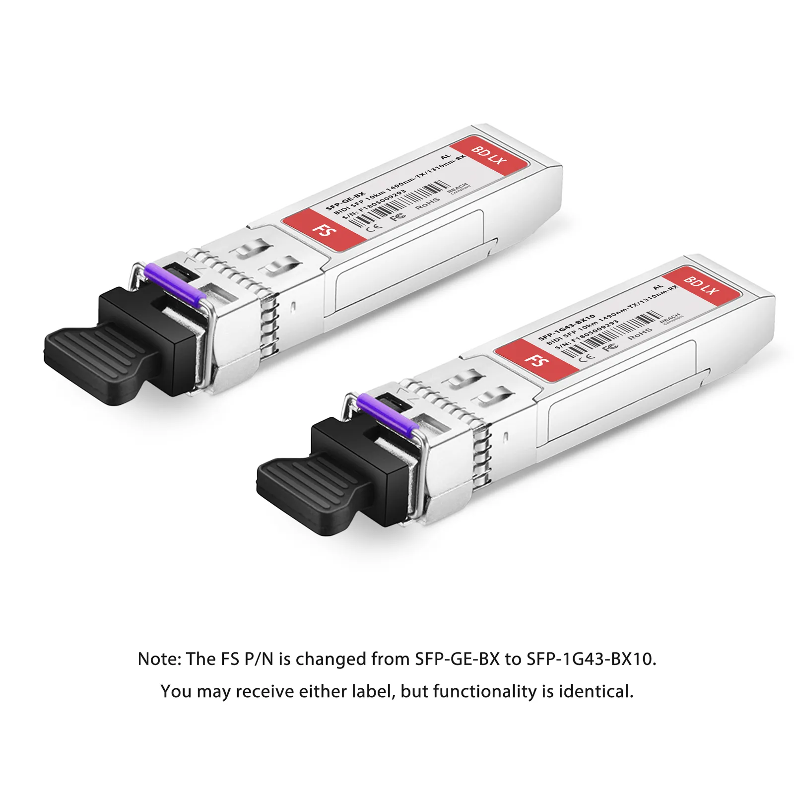 Alcatel-Lucent SFP-GIG-BX-D BiDi SFP (mini-GBIC) Transceiver - FS.com