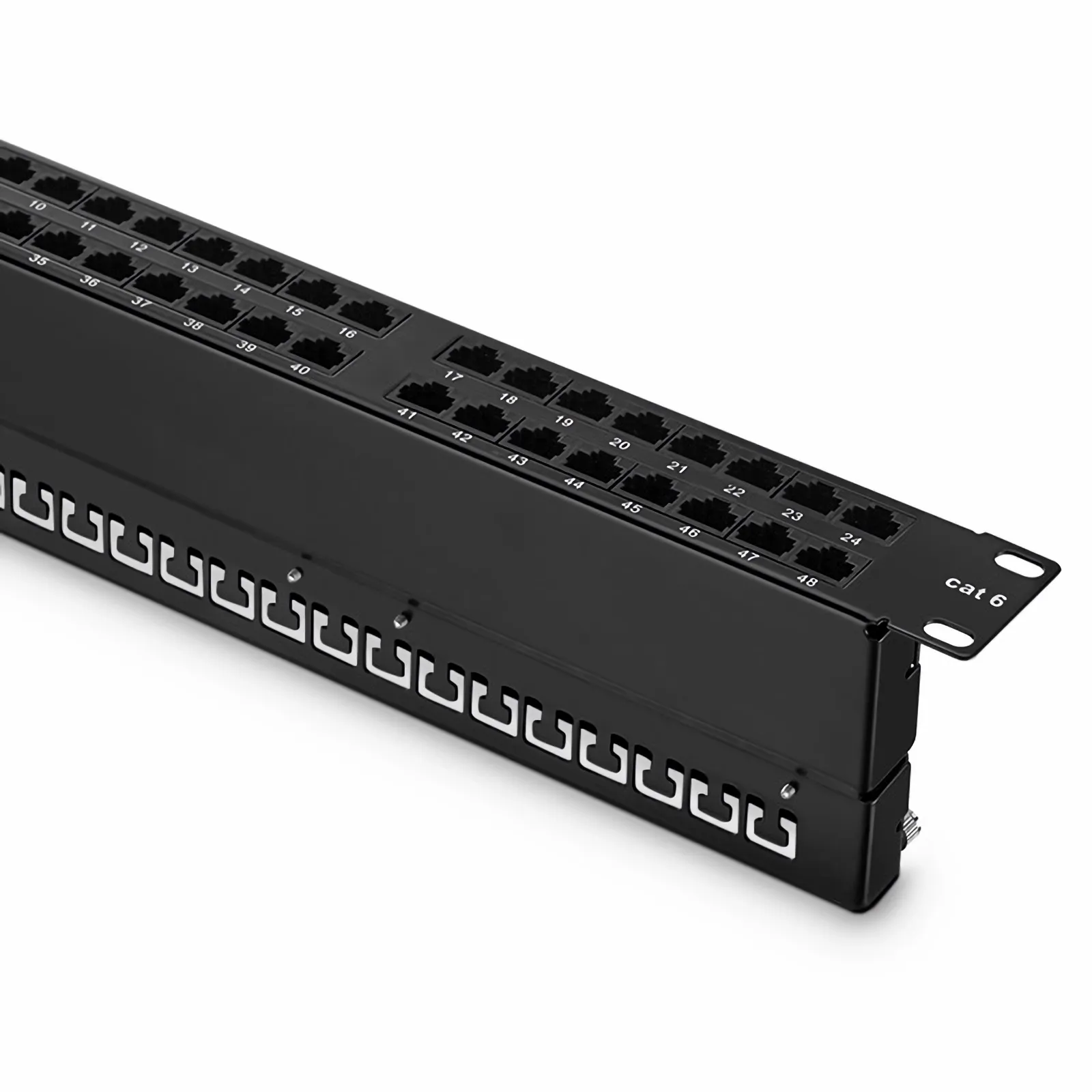 Customized 110-Style Patch Panel, 48-Port, 1RU, Cable Management