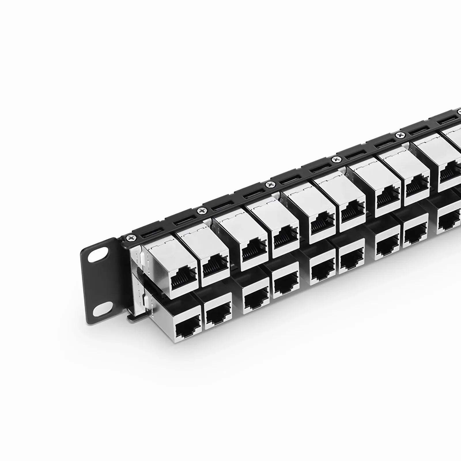 専用ページY266 Cat6 カプラーパッチパネル(48ポート、1RU、ケーブル管理バー付属