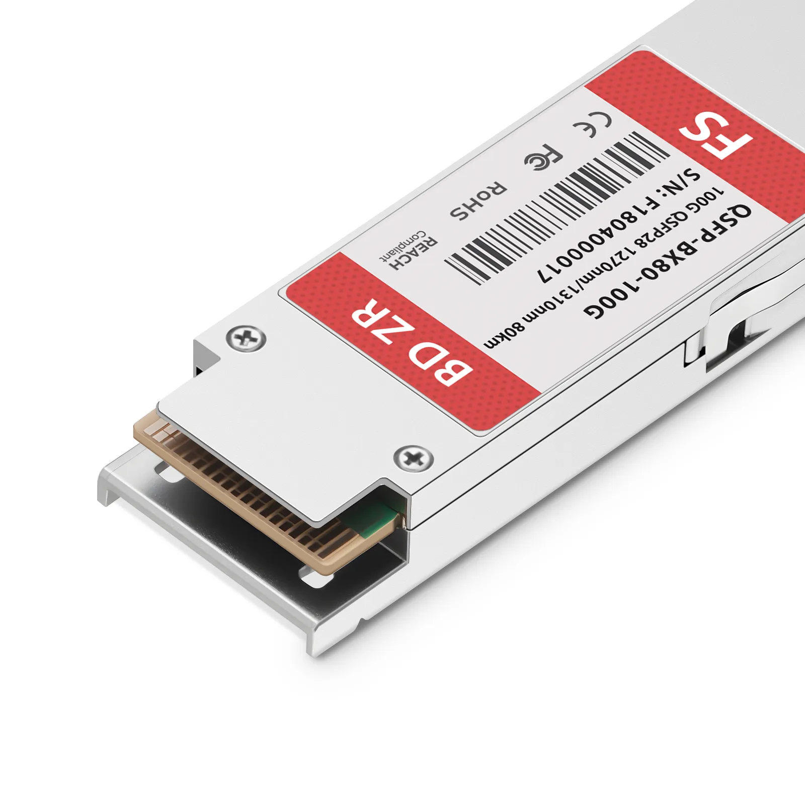 Customized 100GBASE-BX80-U QSFP28 BiDi 4 x 25G NRZ 1270nm-TX/1310nm-RX 80km Simplex LC/UPC SMF Transceiver Module
