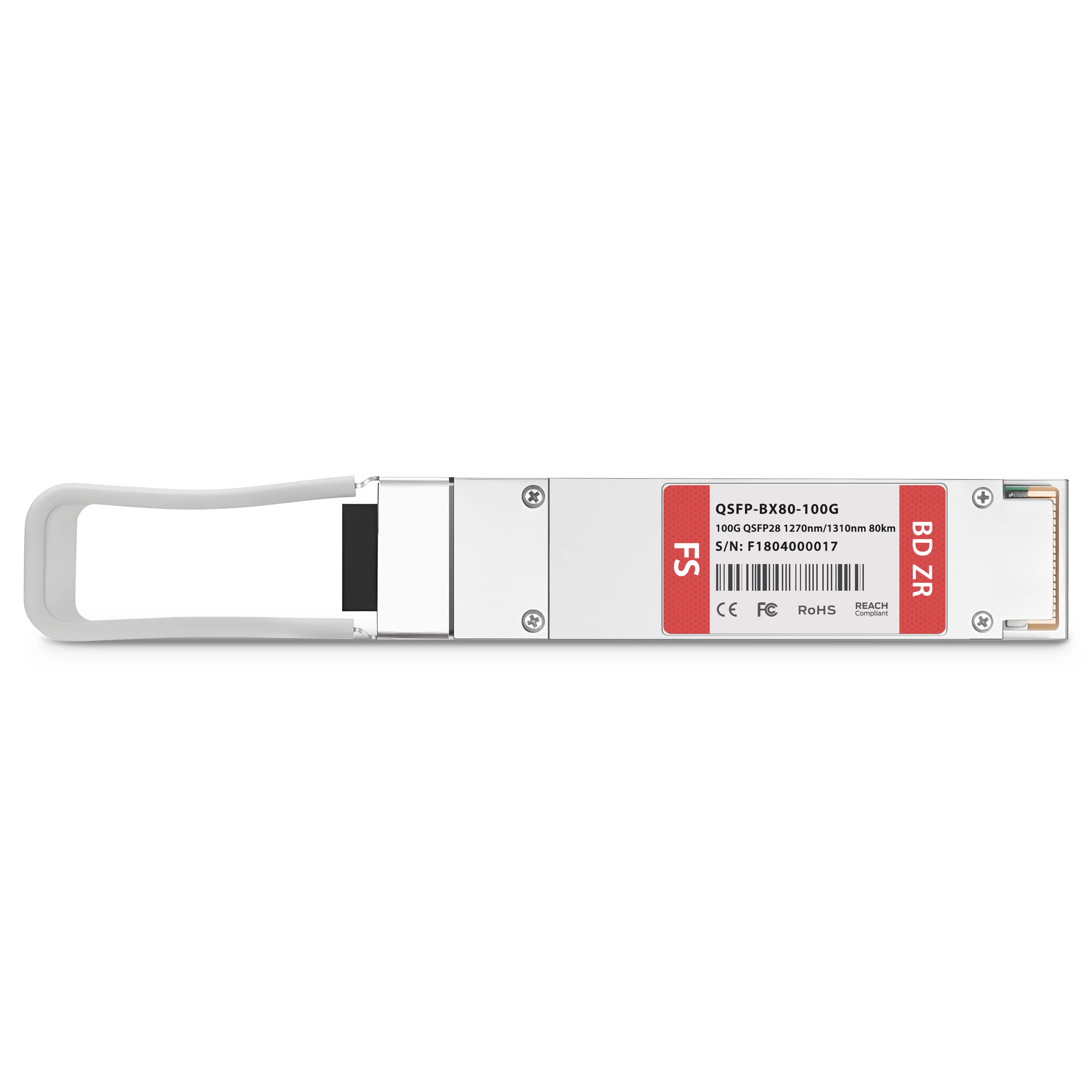 Customized 100GBASE-BX80-U QSFP28 BiDi 1270nm-TX/1310nm-RX 80km DOM ...