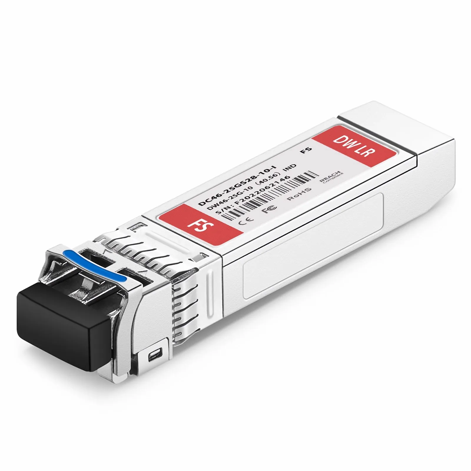 C46 Compatible SFP28 25G DWDM 1540.56nm 100GHz 10km Duplex LC/UPC SMF Transceiver Module for FS Switches (Industrial)