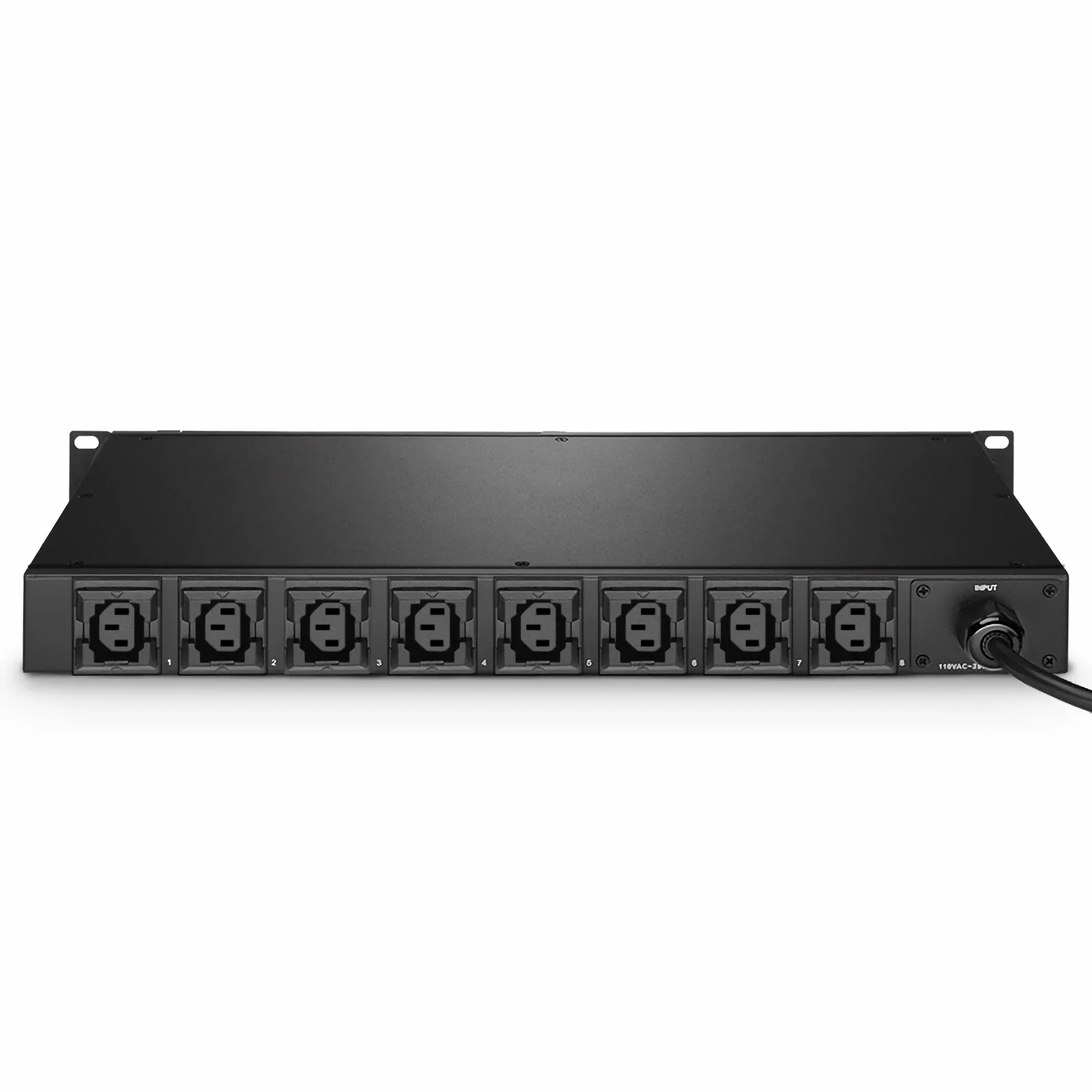 1.20kW Single-Phase 10A/120V Monitored Rack PDU, 8 x C13 Outlets, IEC320 C14 Plug, 6.6ft Cord, 1U Rack-Mount
