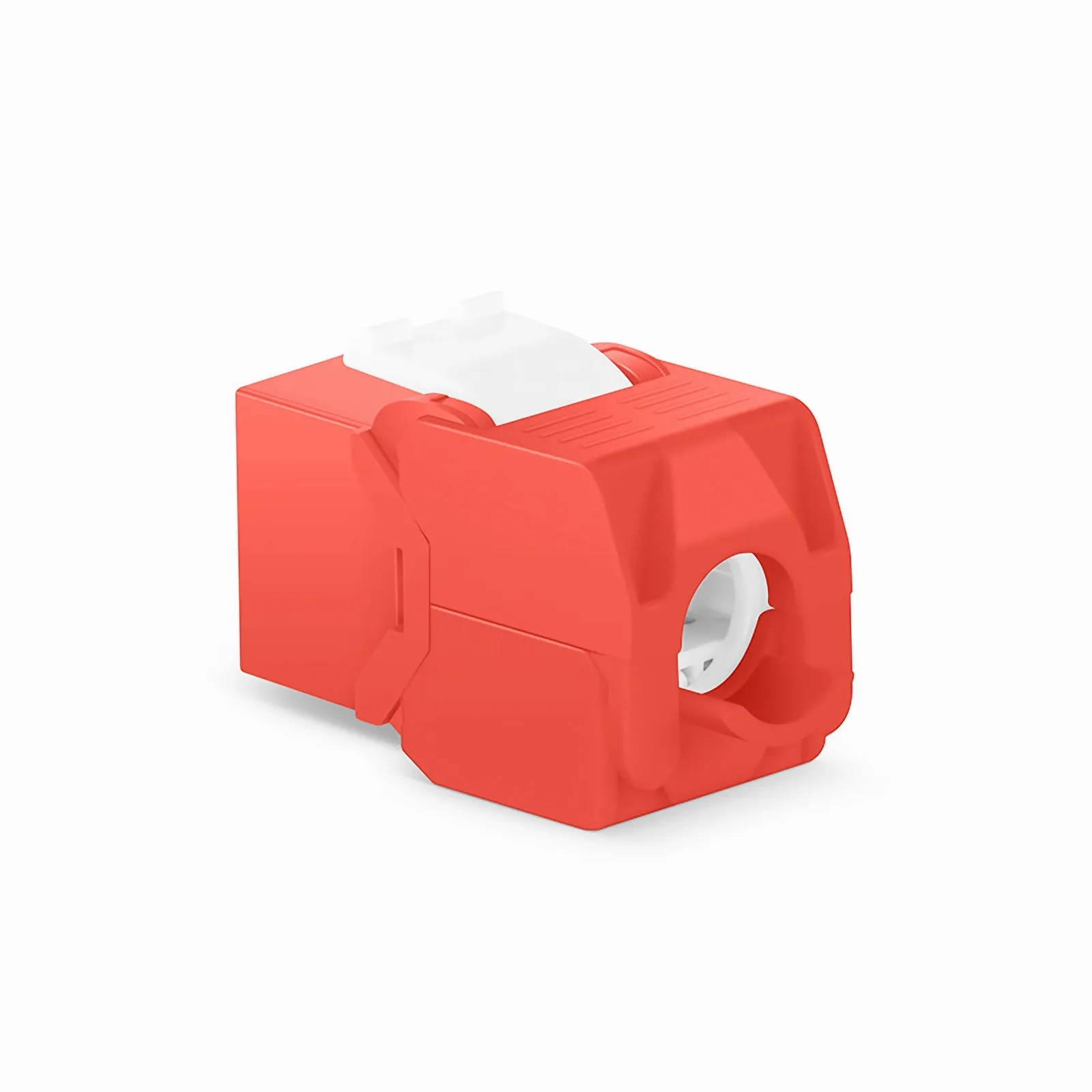 Cat5e RJ45 (8P8C) Unshielded Toolless Keystone Jack Module, Red