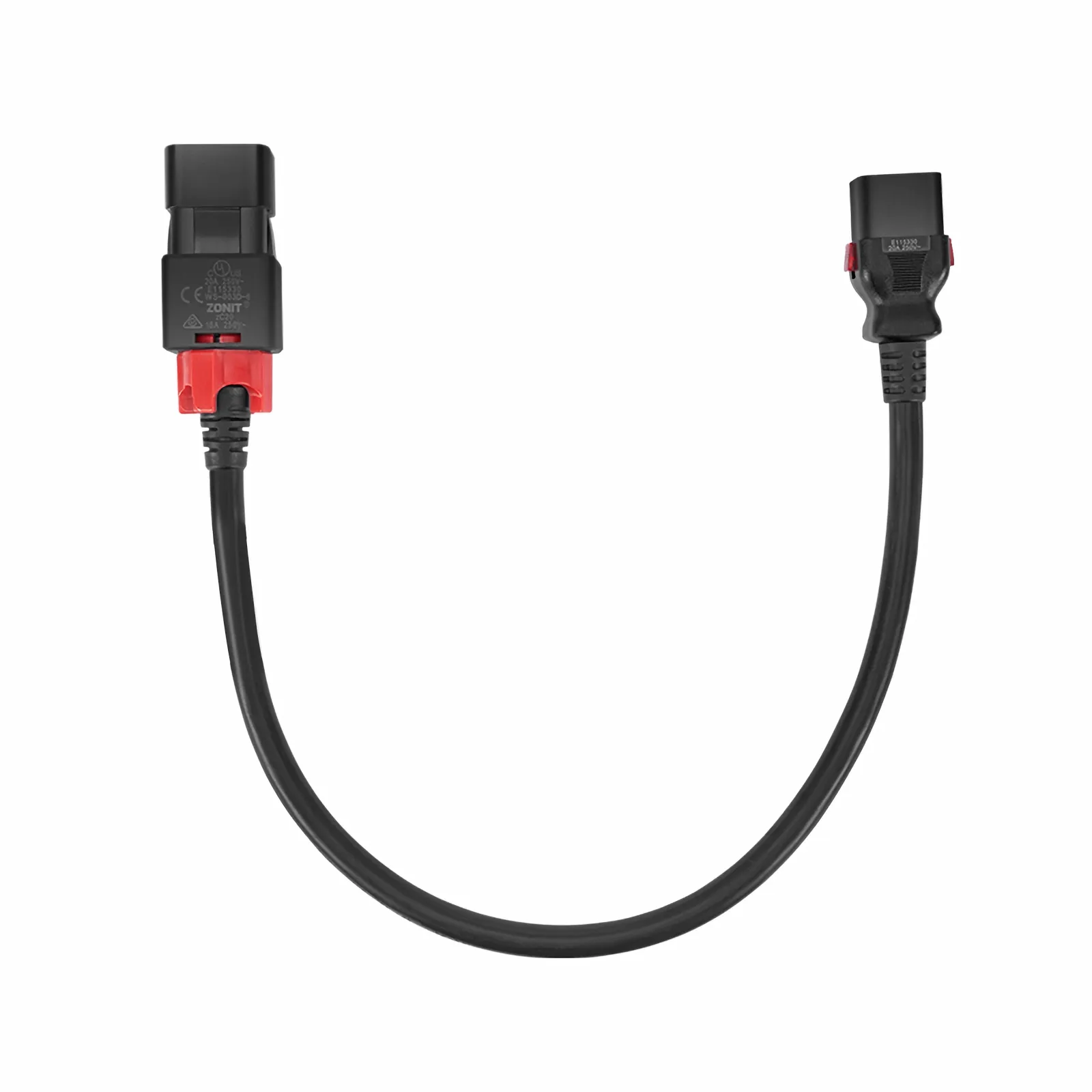 2ft (0.6m) Z-Lock Dual Locking IEC60320 C20 to IEC60320 C19 12AWG