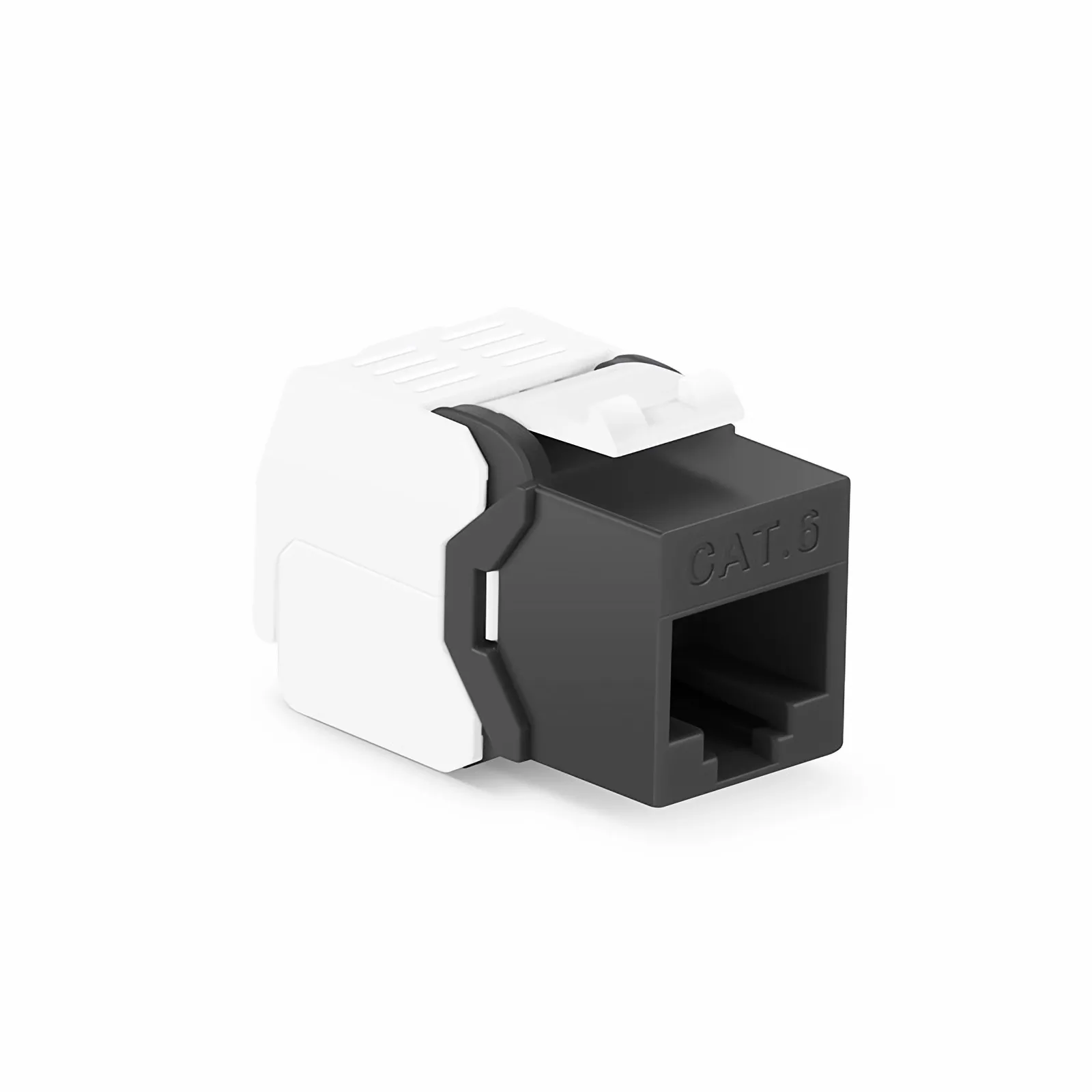 Cat6 RJ45 (8P8C) Unshielded Toolless Keystone Jack Module, Black