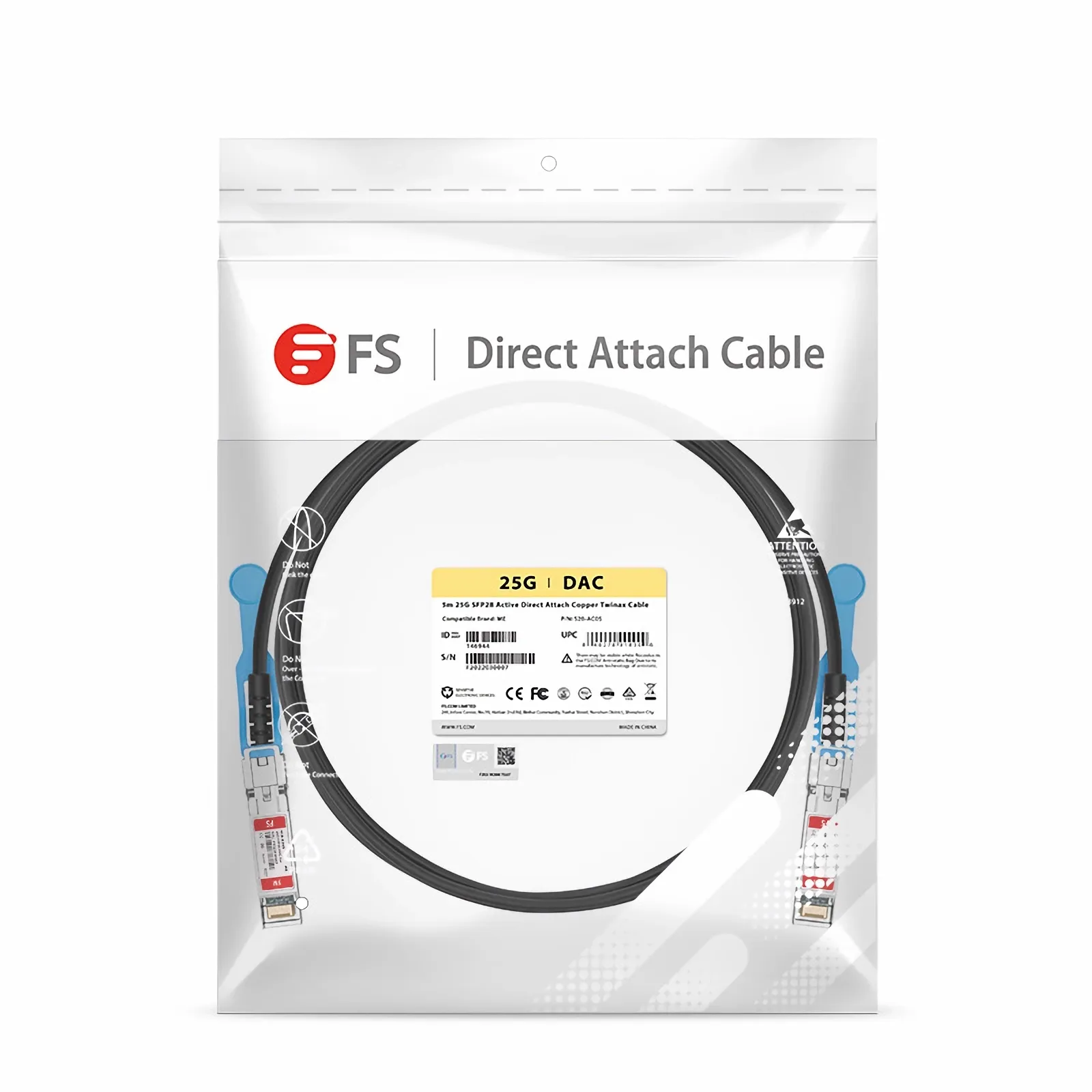 5m (16ft) NVIDIA/Mellanox Compatible 25G SFP28 Ethernet Active