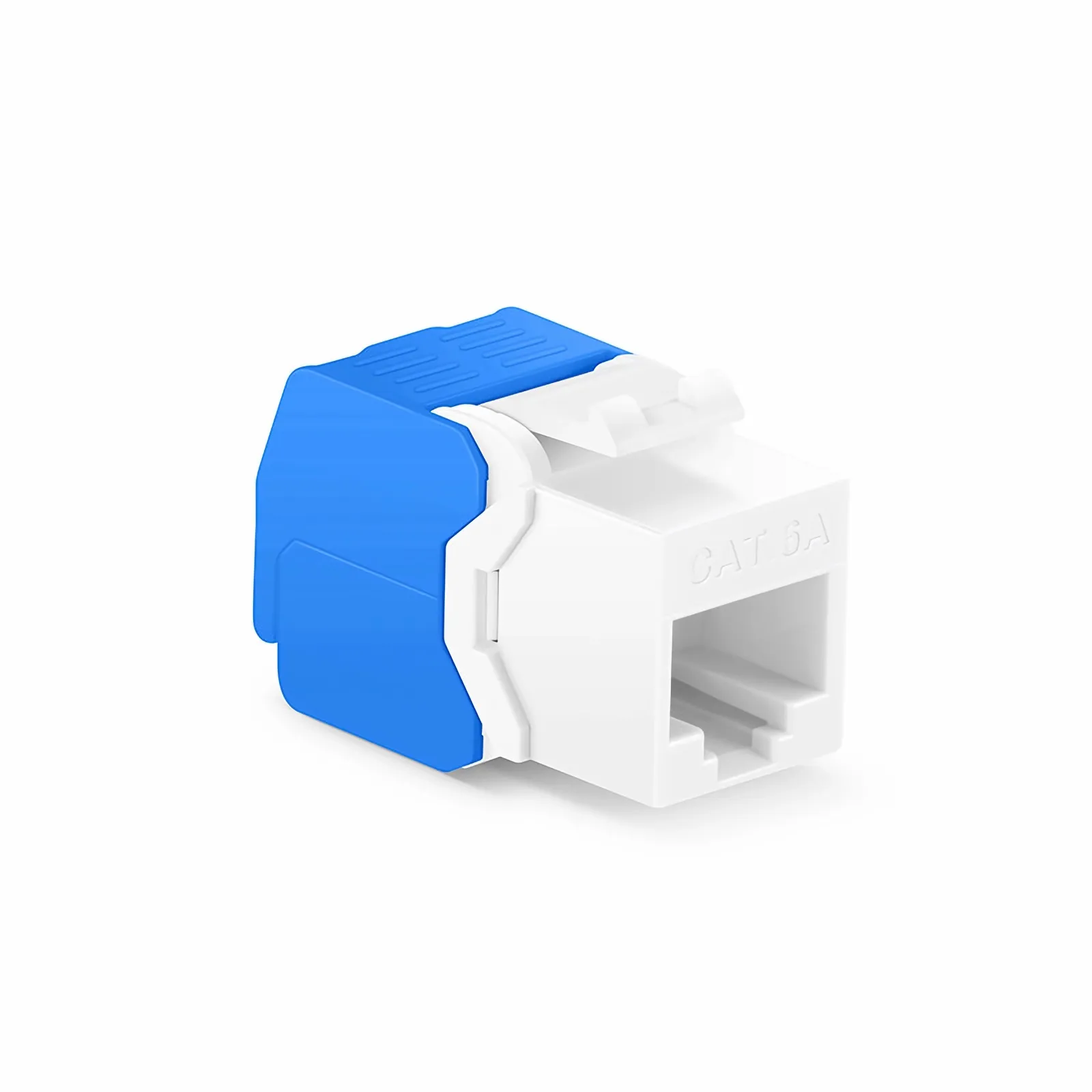 Cat6a RJ45 (8P8C) Unshielded Toolless Keystone Jack Module, White
