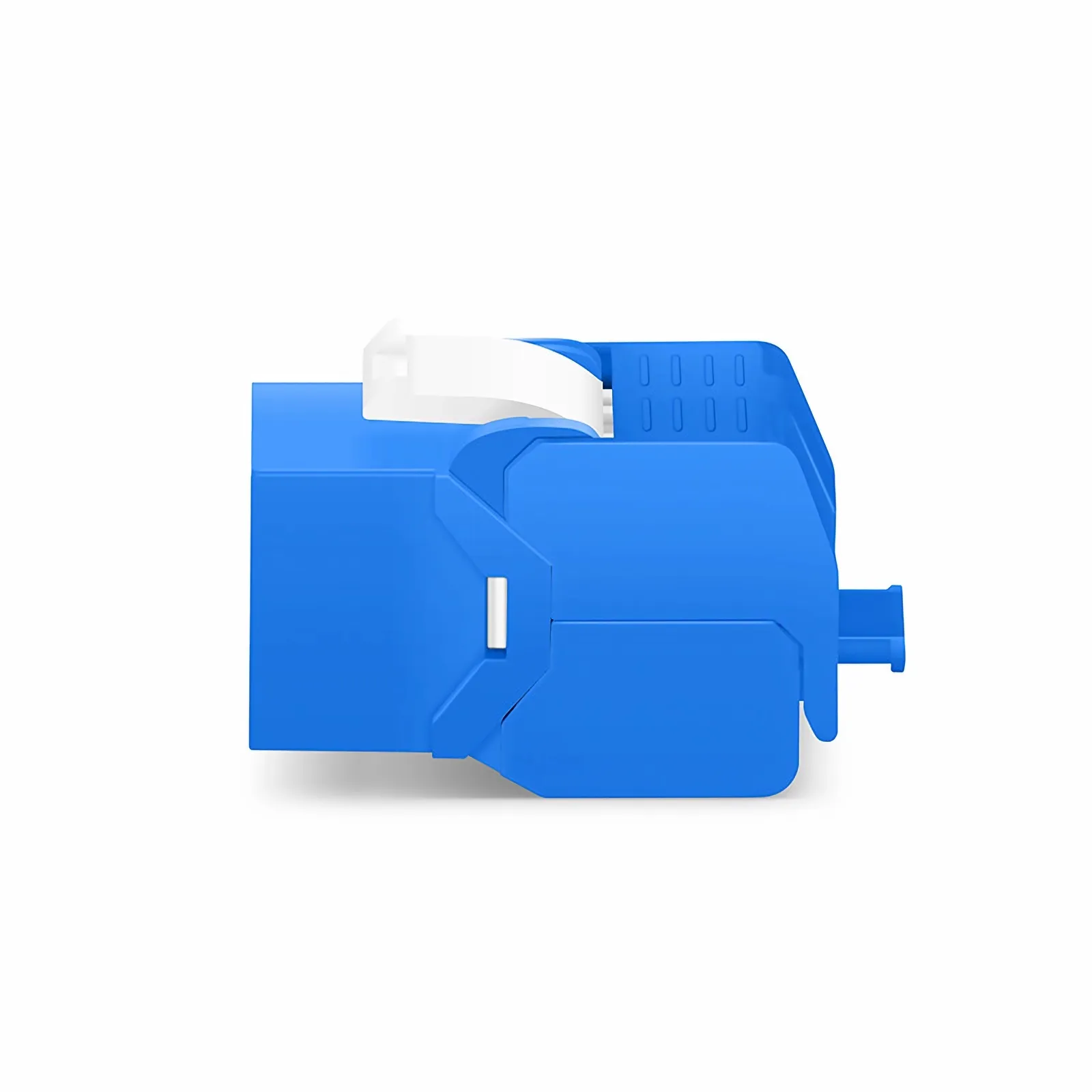 Cat6a RJ45 (8P8C) Unshielded Toolless Keystone Jack Module, Blue (10 pcs/Pack)