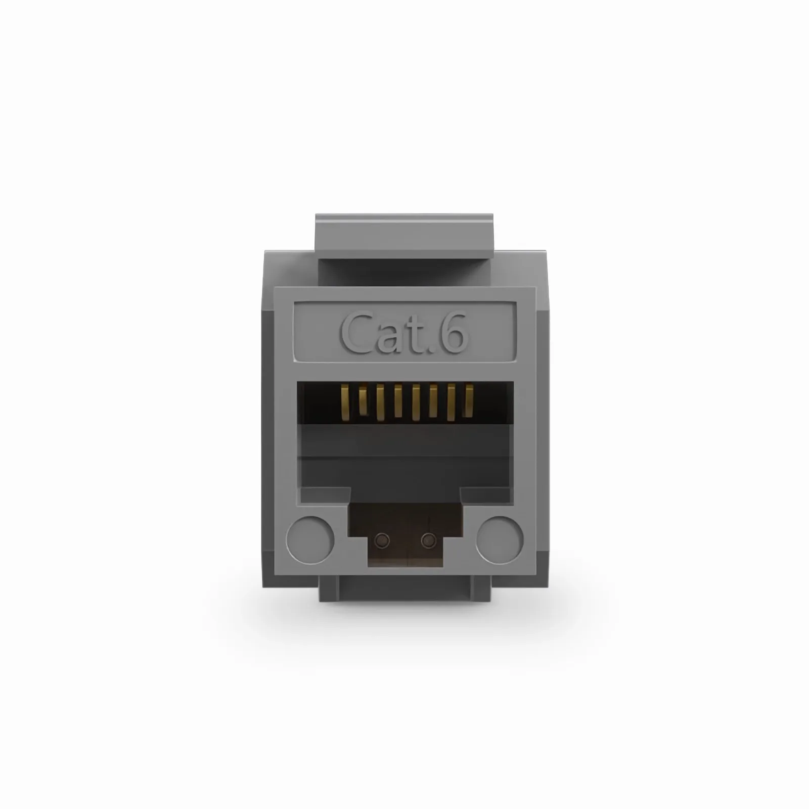 Cat6 RJ45 (8P8C) Unshielded Punch Down Keystone Jack Module, Gray