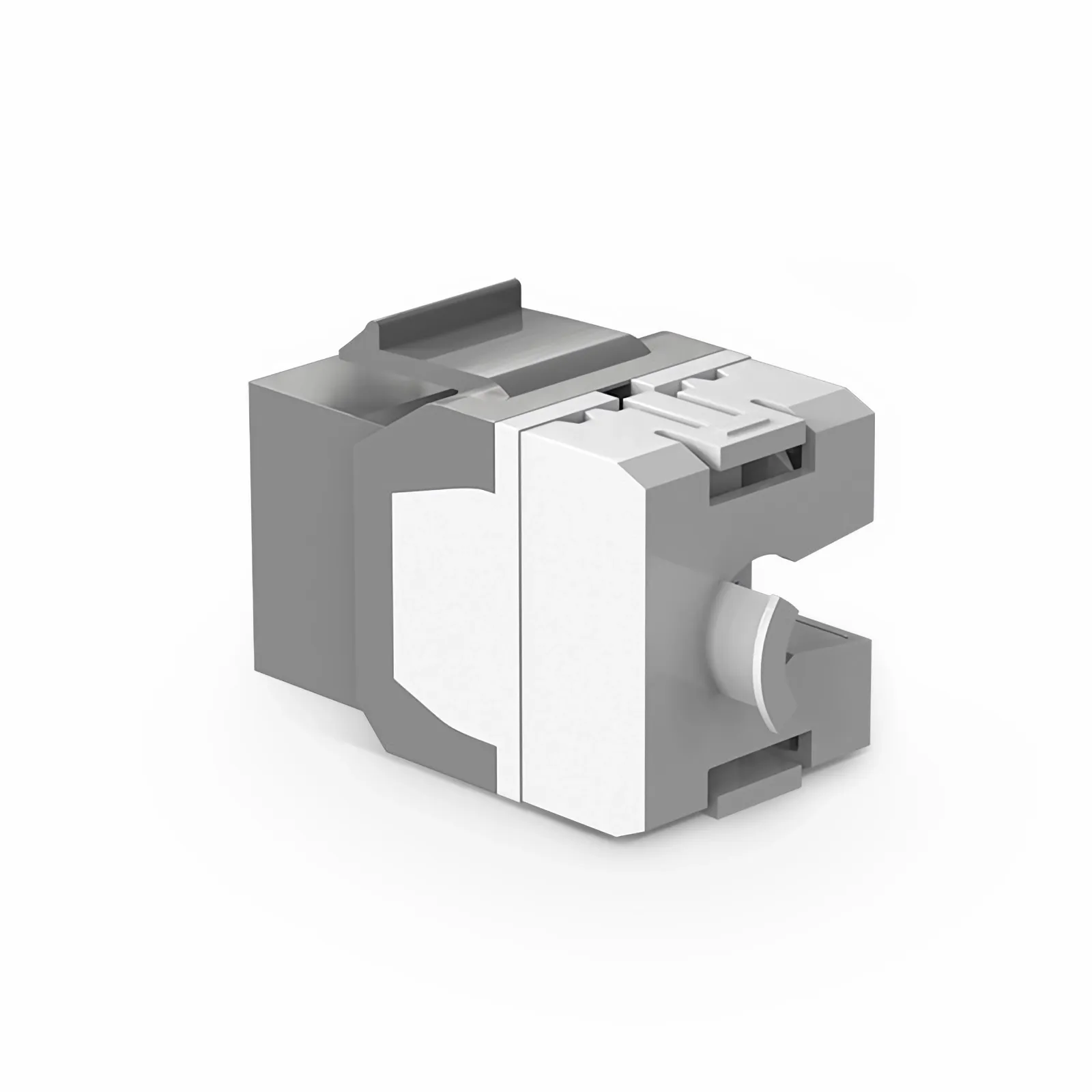 Cat6 RJ45 (8P8C) Unshielded Punch Down Keystone Jack Module, Gray